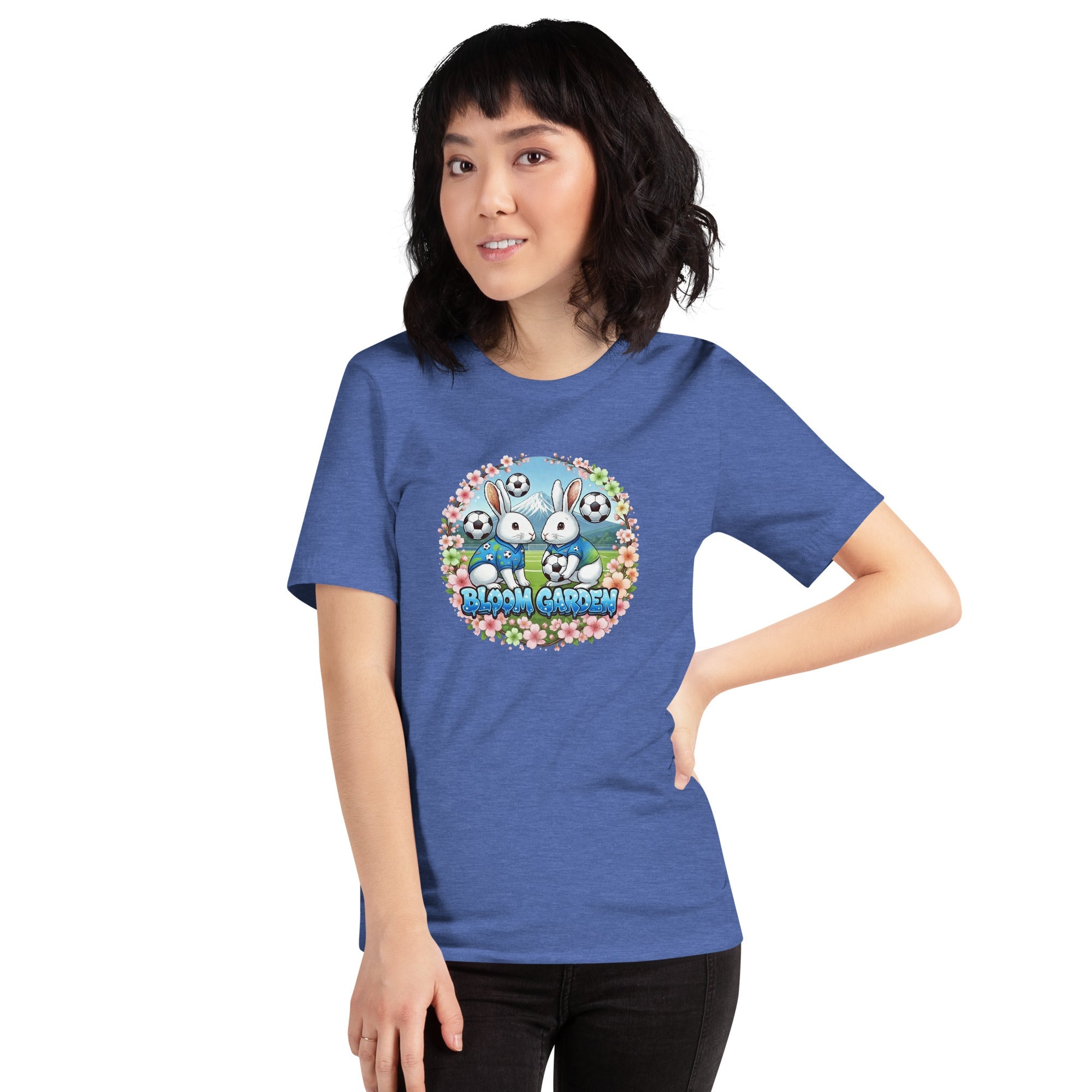 Bloom Garden "Goal & Garden" Japan Rabbit Tee | Japan Soccer Fan | Canada Mexico USA 2026 | Unisex - BLOOM GARDEN