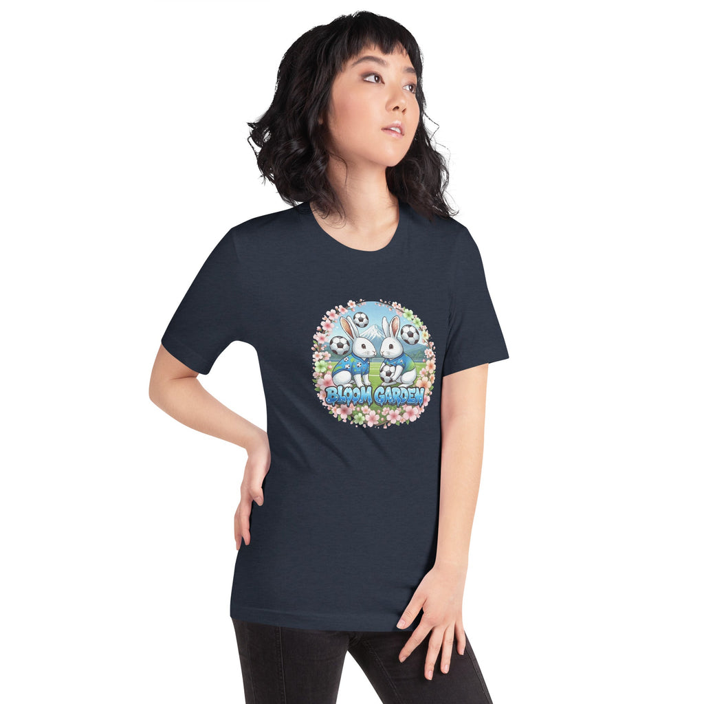 Bloom Garden "Goal & Garden" Japan Rabbit Tee | Japan Soccer Fan | Canada Mexico USA 2026 | Unisex - BLOOM GARDEN
