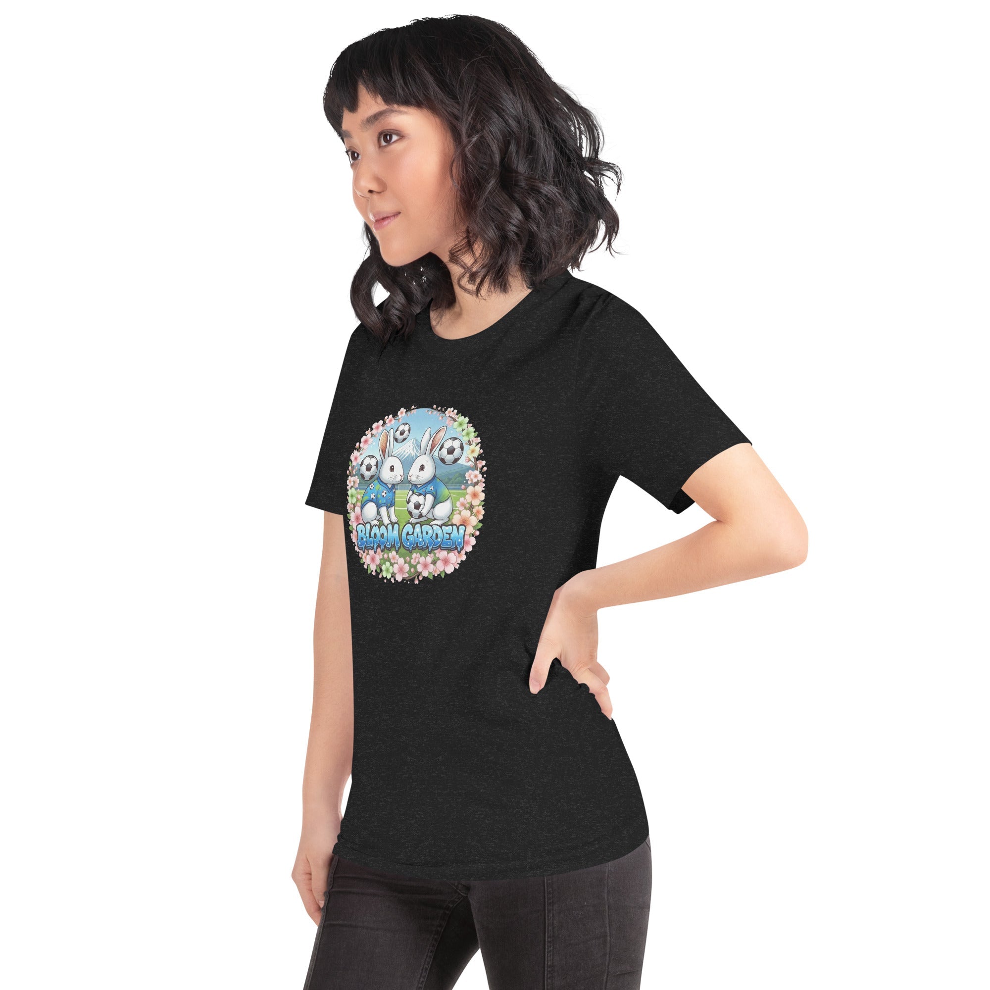 Bloom Garden "Goal & Garden" Japan Rabbit Tee | Japan Soccer Fan | Canada Mexico USA 2026 | Unisex - BLOOM GARDEN