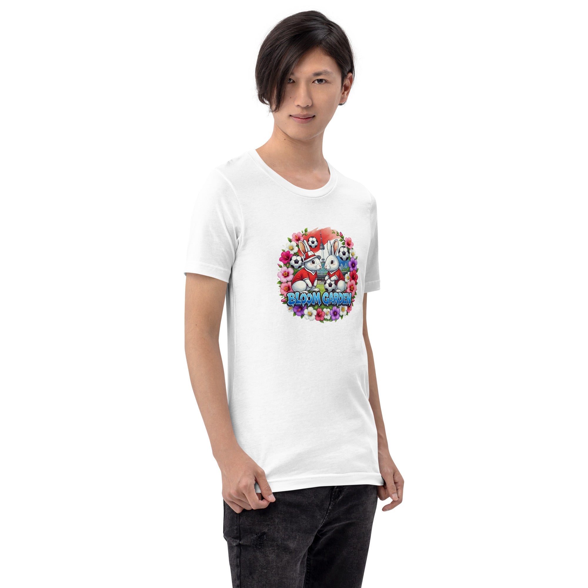 Bloom Garden "Goal & Garden" Korea Rabbit Tee | Korea Soccer Fan | Canada Mexico USA 2026 | Unisex - BLOOM GARDEN