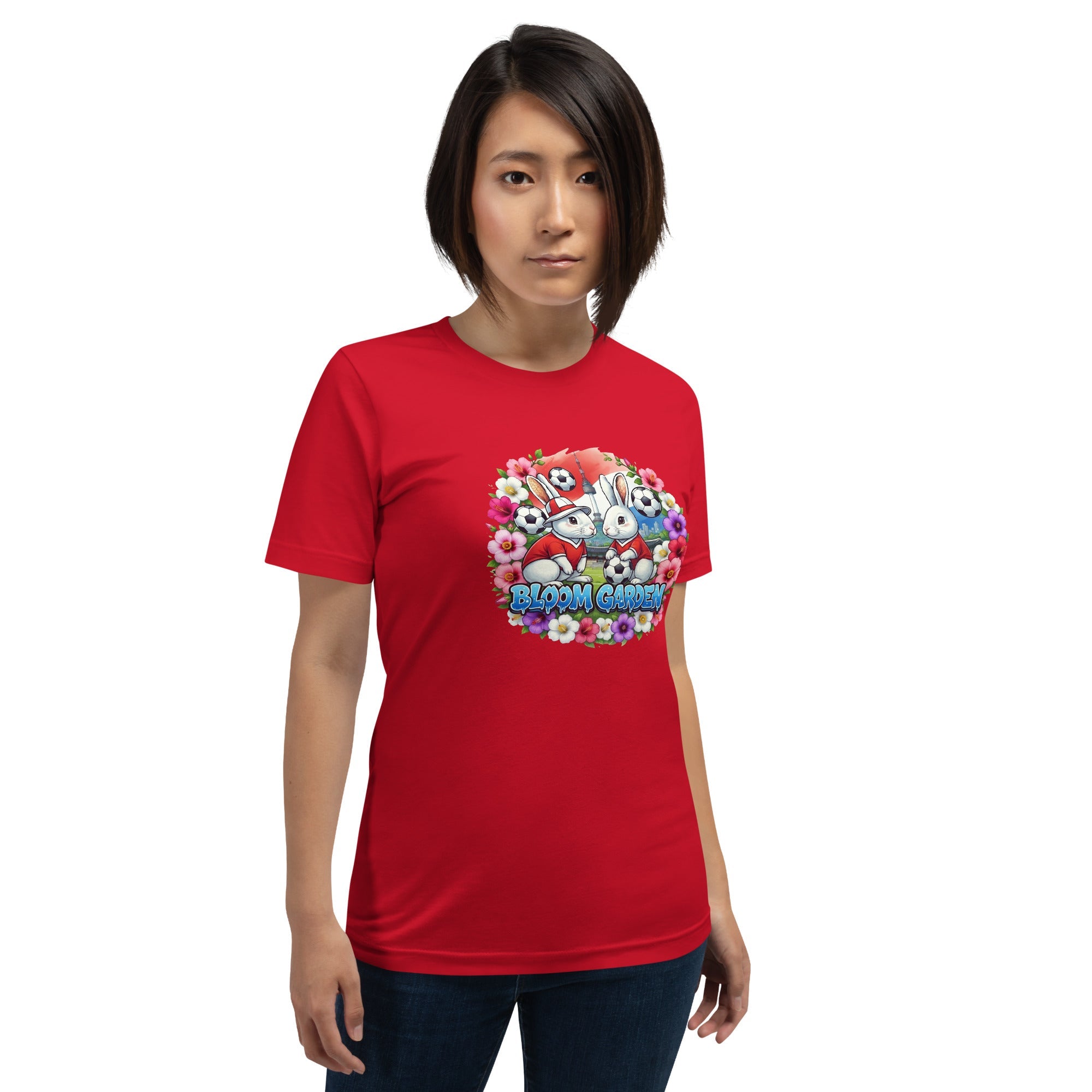 Bloom Garden "Goal & Garden" Korea Rabbit Tee | Korea Soccer Fan | Canada Mexico USA 2026 | Unisex - BLOOM GARDEN