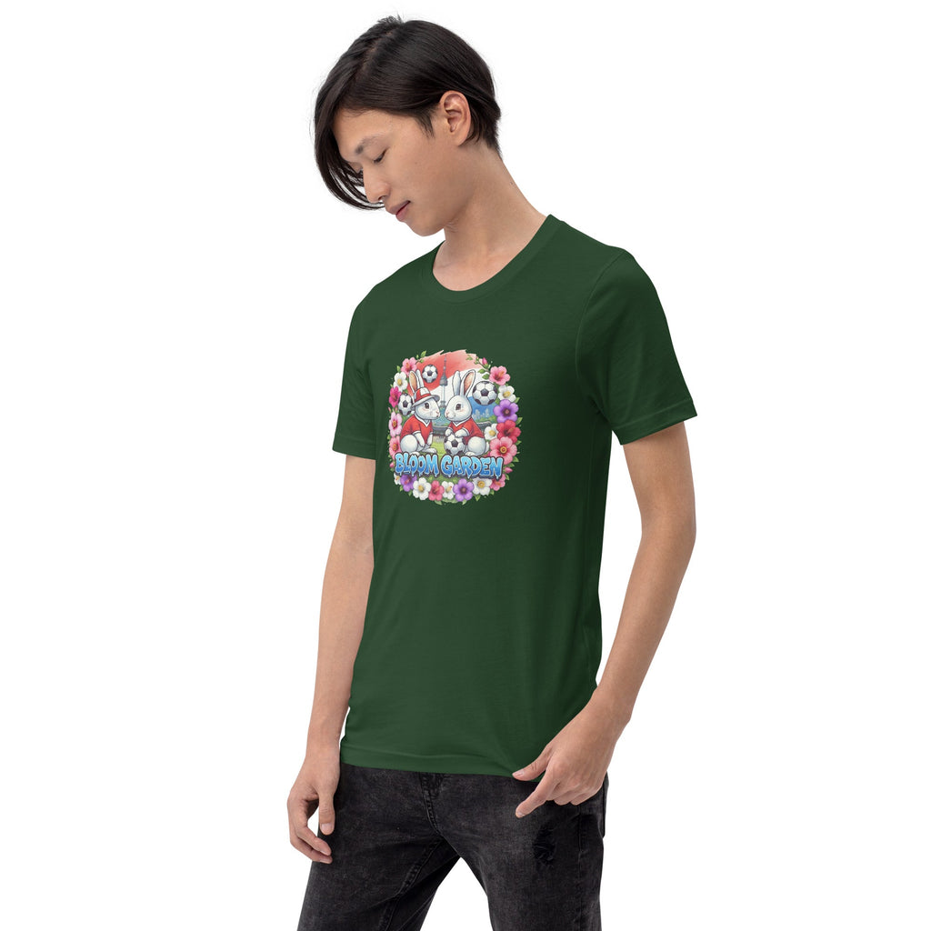 Bloom Garden "Goal & Garden" Korea Rabbit Tee | Korea Soccer Fan | Canada Mexico USA 2026 | Unisex - BLOOM GARDEN