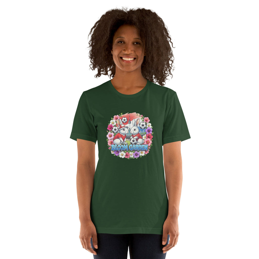 Bloom Garden "Goal & Garden" Korea Rabbit Tee | Korea Soccer Fan | Canada Mexico USA 2026 | Unisex - BLOOM GARDEN