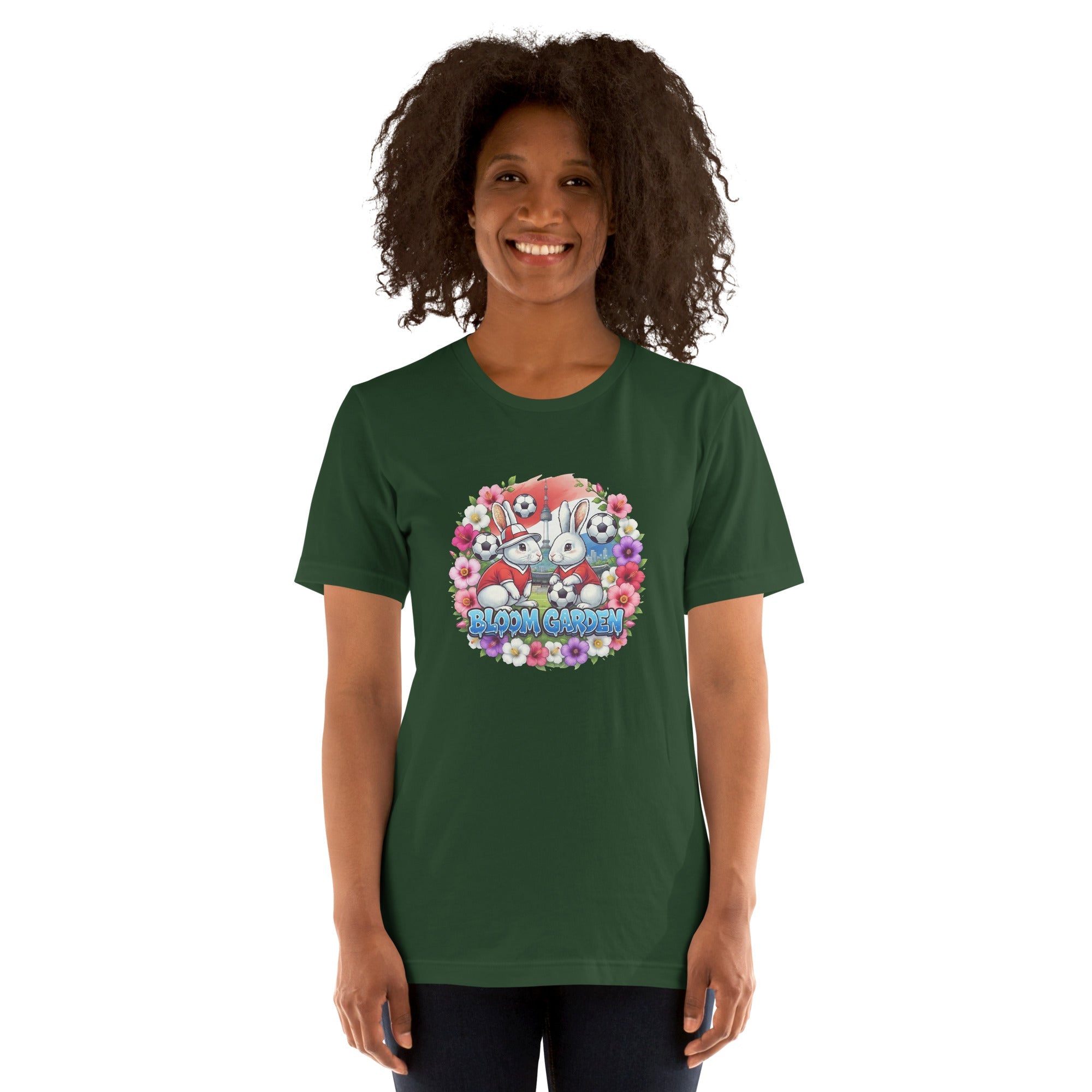 Bloom Garden "Goal & Garden" Korea Rabbit Tee | Korea Soccer Fan | Canada Mexico USA 2026 | Unisex - BLOOM GARDEN