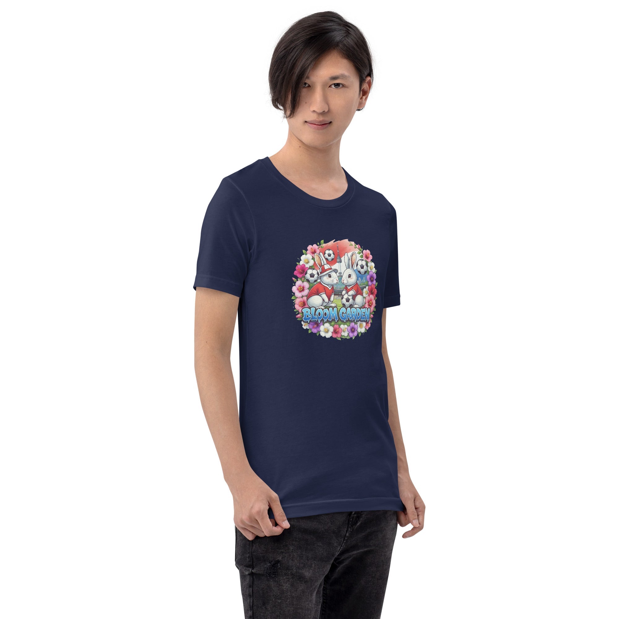 Bloom Garden "Goal & Garden" Korea Rabbit Tee | Korea Soccer Fan | Canada Mexico USA 2026 | Unisex - BLOOM GARDEN