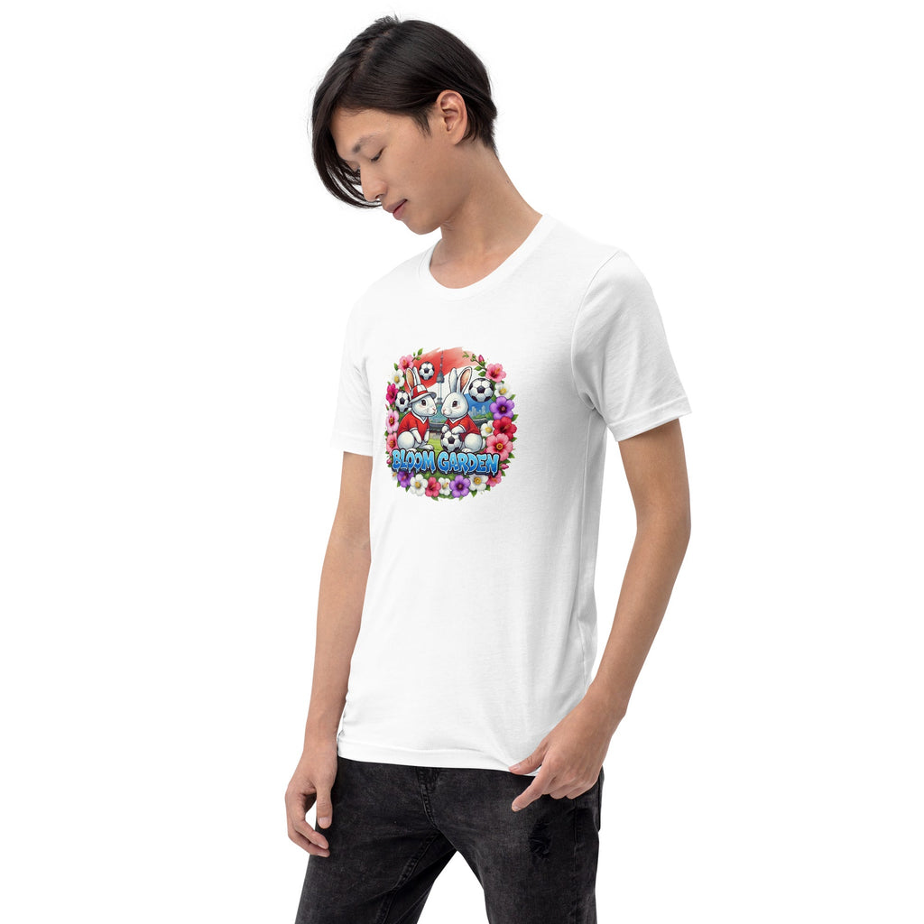 Bloom Garden "Goal & Garden" Korea Rabbit Tee | Korea Soccer Fan | Canada Mexico USA 2026 | Unisex - BLOOM GARDEN