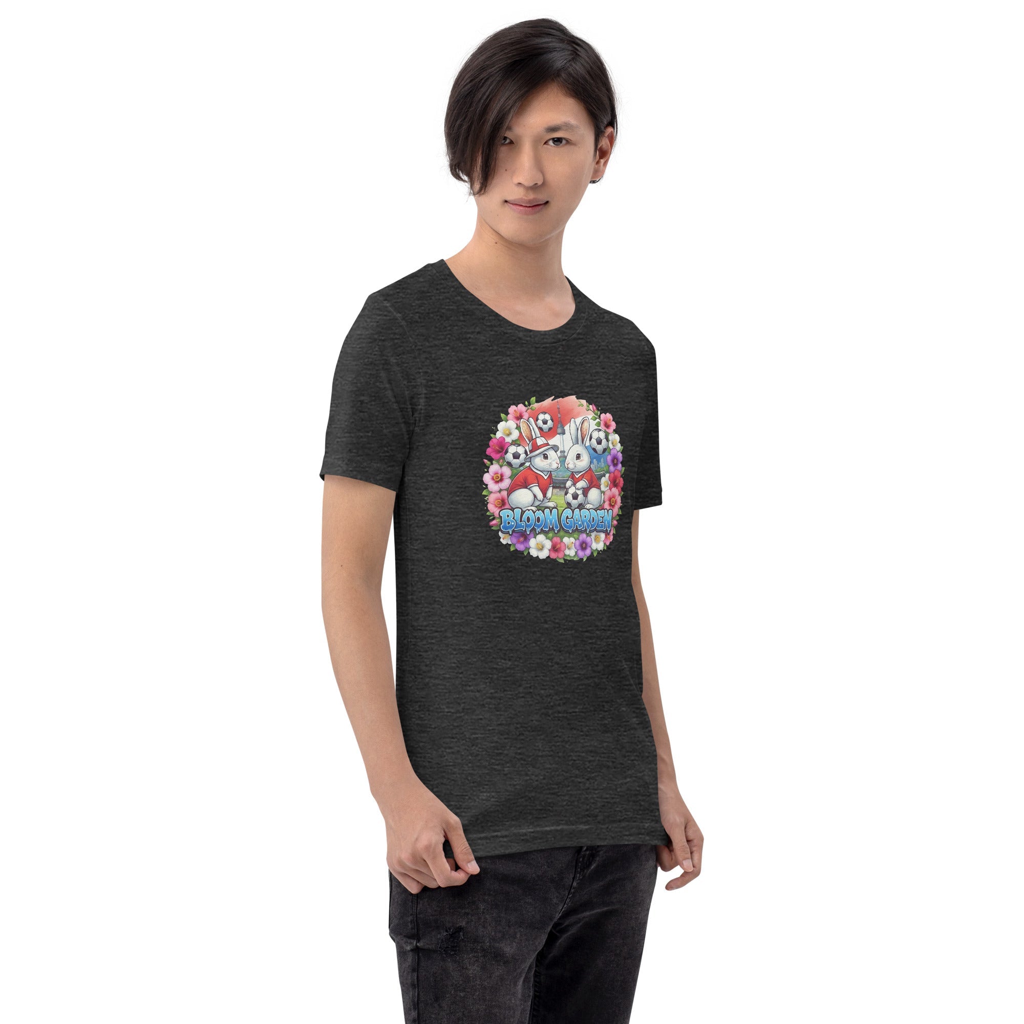 Bloom Garden "Goal & Garden" Korea Rabbit Tee | Korea Soccer Fan | Canada Mexico USA 2026 | Unisex - BLOOM GARDEN