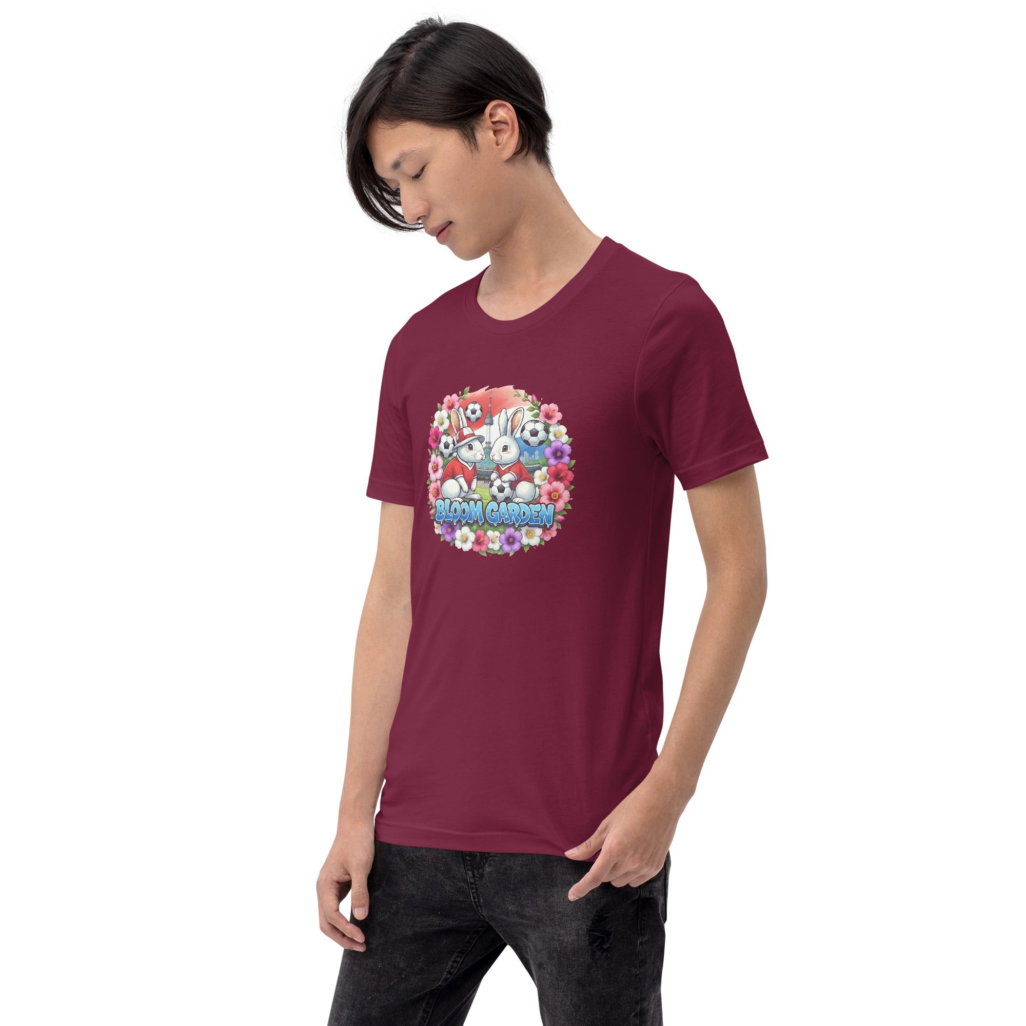 Bloom Garden "Goal & Garden" Korea Rabbit Tee | Korea Soccer Fan | Canada Mexico USA 2026 | Unisex - BLOOM GARDEN