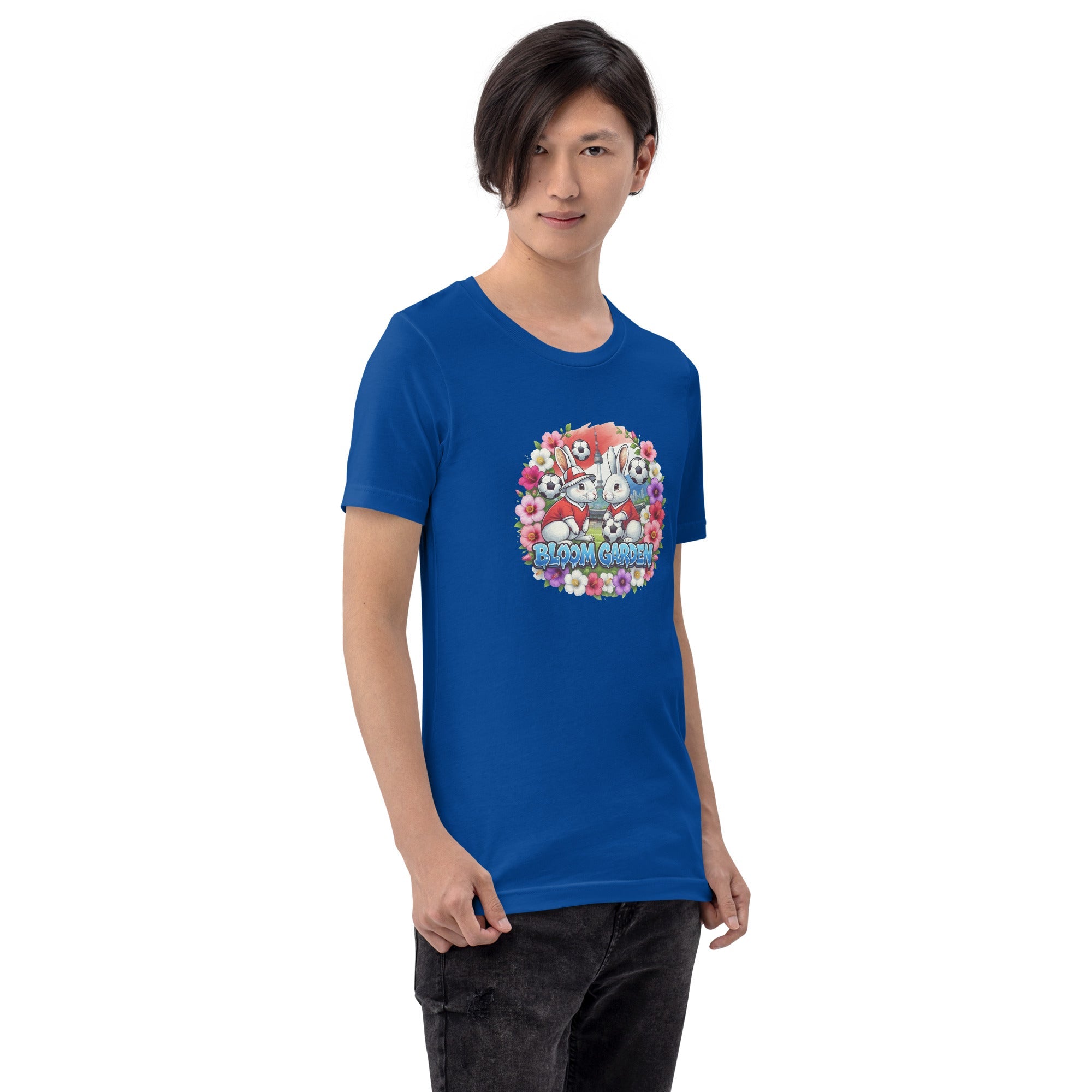 Bloom Garden "Goal & Garden" Korea Rabbit Tee | Korea Soccer Fan | Canada Mexico USA 2026 | Unisex - BLOOM GARDEN