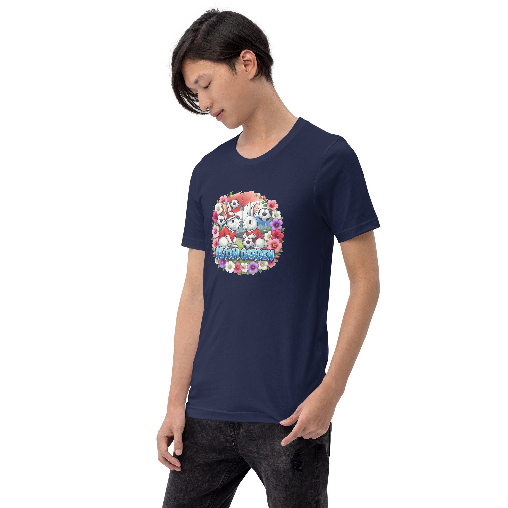 Bloom Garden "Goal & Garden" Korea Rabbit Tee | Korea Soccer Fan | Canada Mexico USA 2026 | Unisex - BLOOM GARDEN