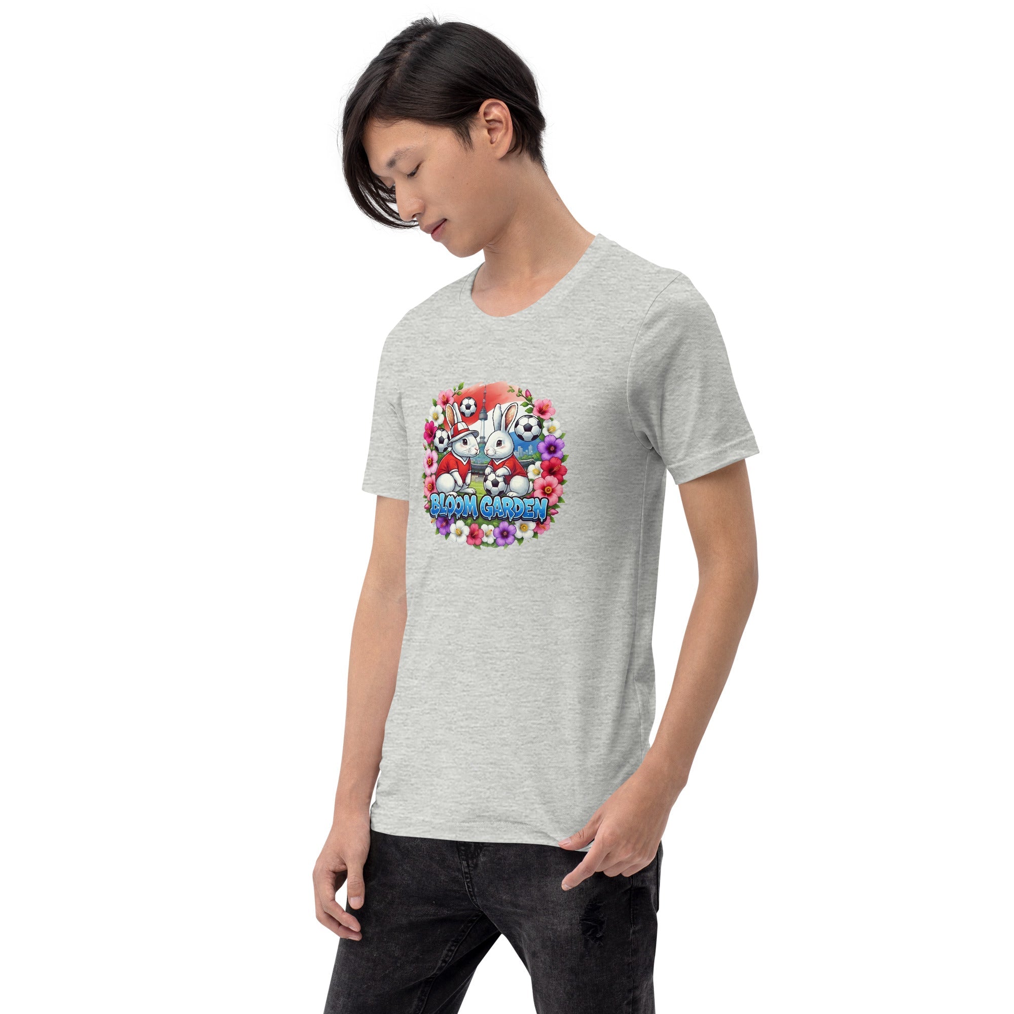 Bloom Garden "Goal & Garden" Korea Rabbit Tee | Korea Soccer Fan | Canada Mexico USA 2026 | Unisex - BLOOM GARDEN