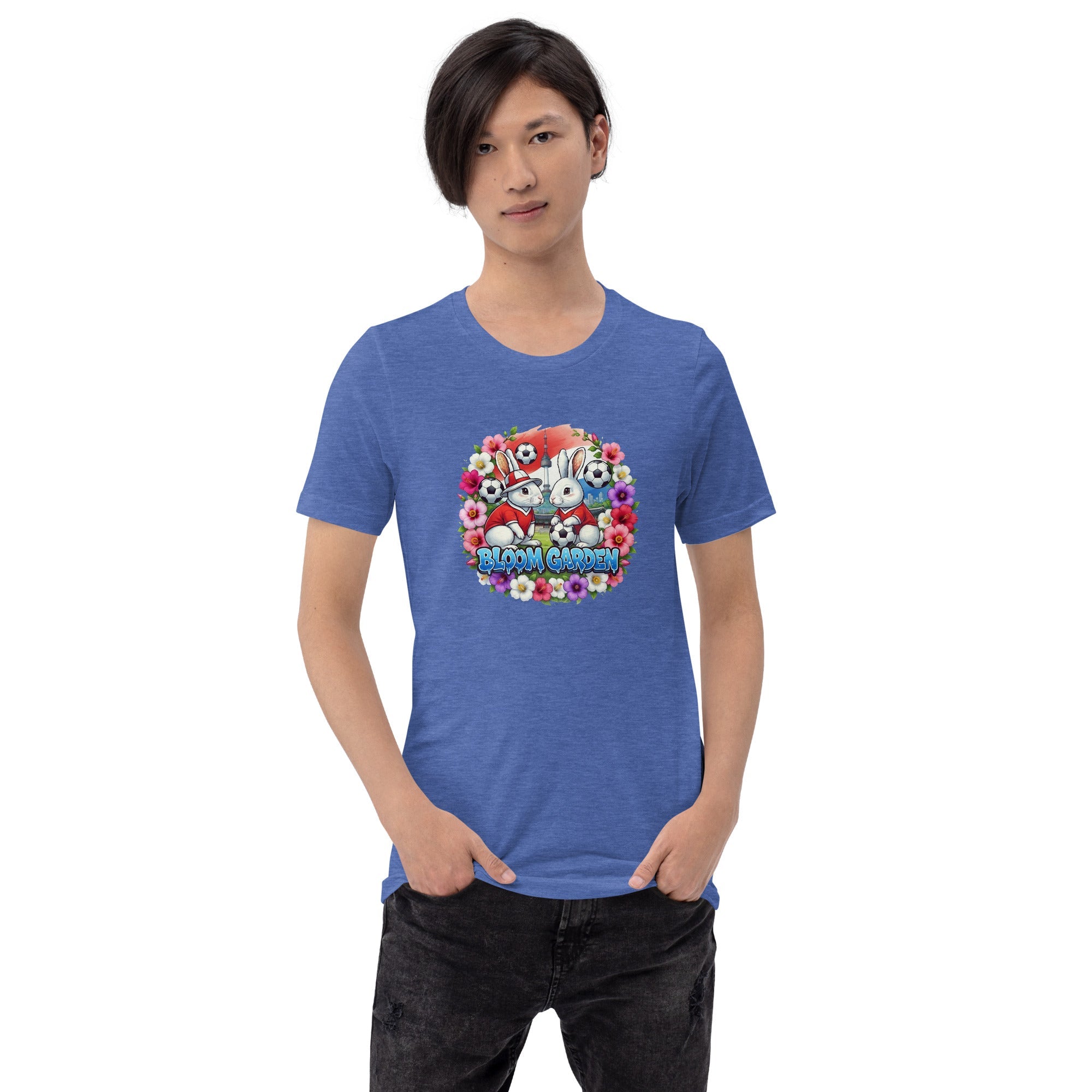 Bloom Garden "Goal & Garden" Korea Rabbit Tee | Korea Soccer Fan | Canada Mexico USA 2026 | Unisex - BLOOM GARDEN