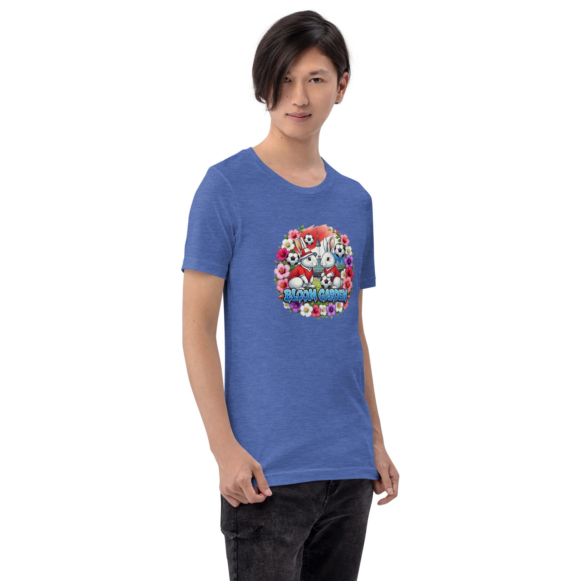 Bloom Garden "Goal & Garden" Korea Rabbit Tee | Korea Soccer Fan | Canada Mexico USA 2026 | Unisex - BLOOM GARDEN