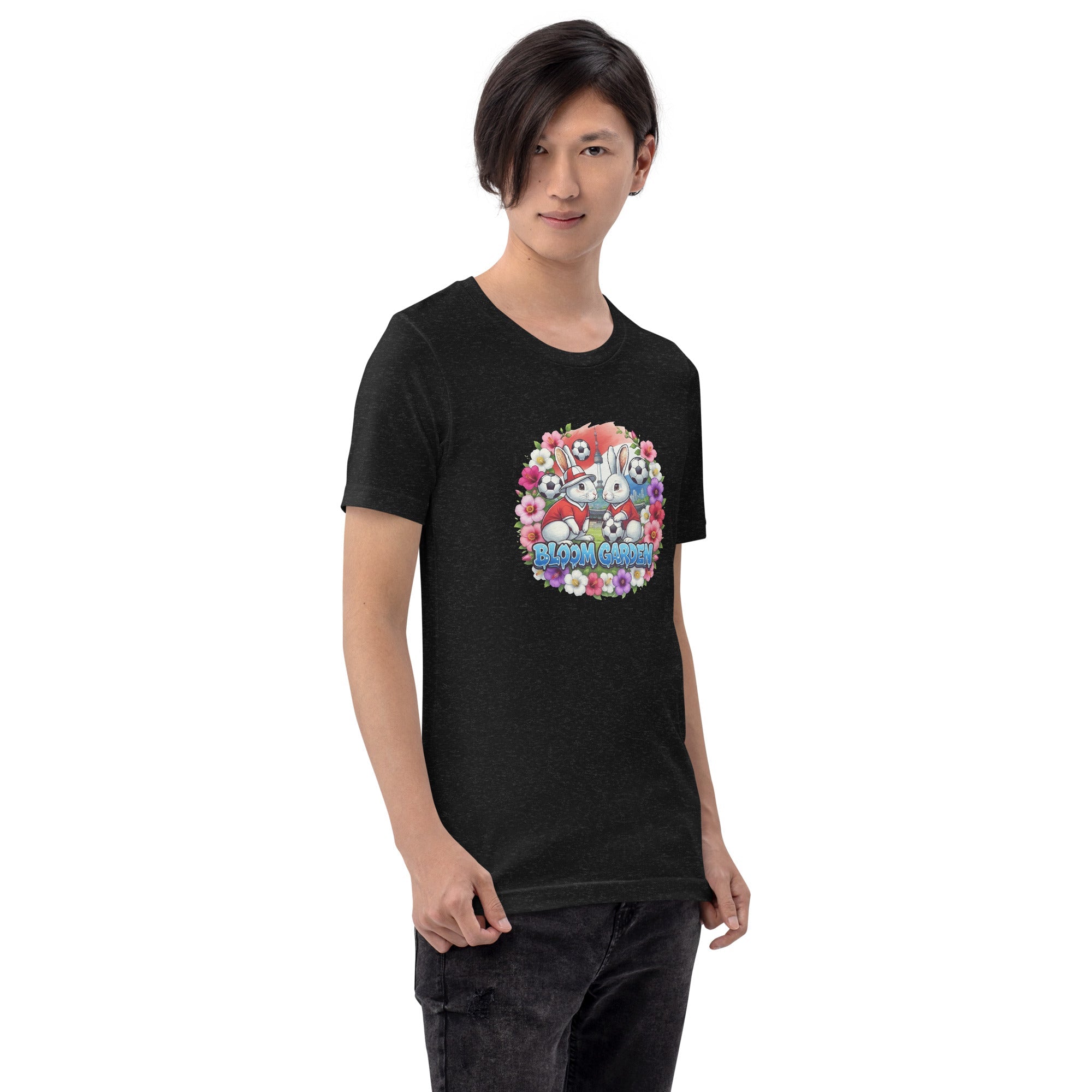 Bloom Garden "Goal & Garden" Korea Rabbit Tee | Korea Soccer Fan | Canada Mexico USA 2026 | Unisex - BLOOM GARDEN