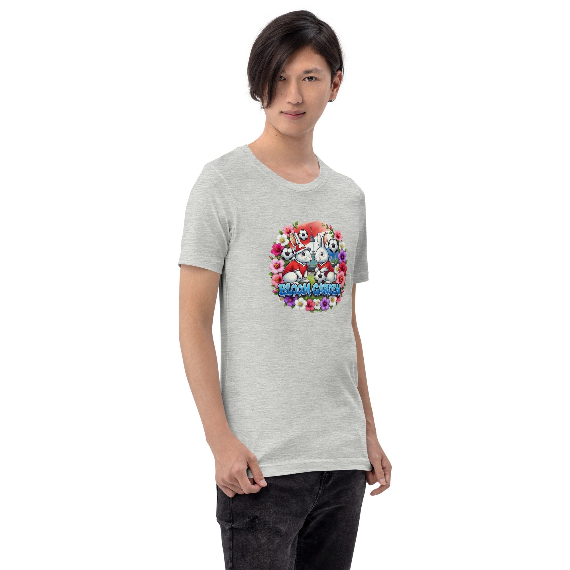 Bloom Garden "Goal & Garden" Korea Rabbit Tee | Korea Soccer Fan | Canada Mexico USA 2026 | Unisex - BLOOM GARDEN