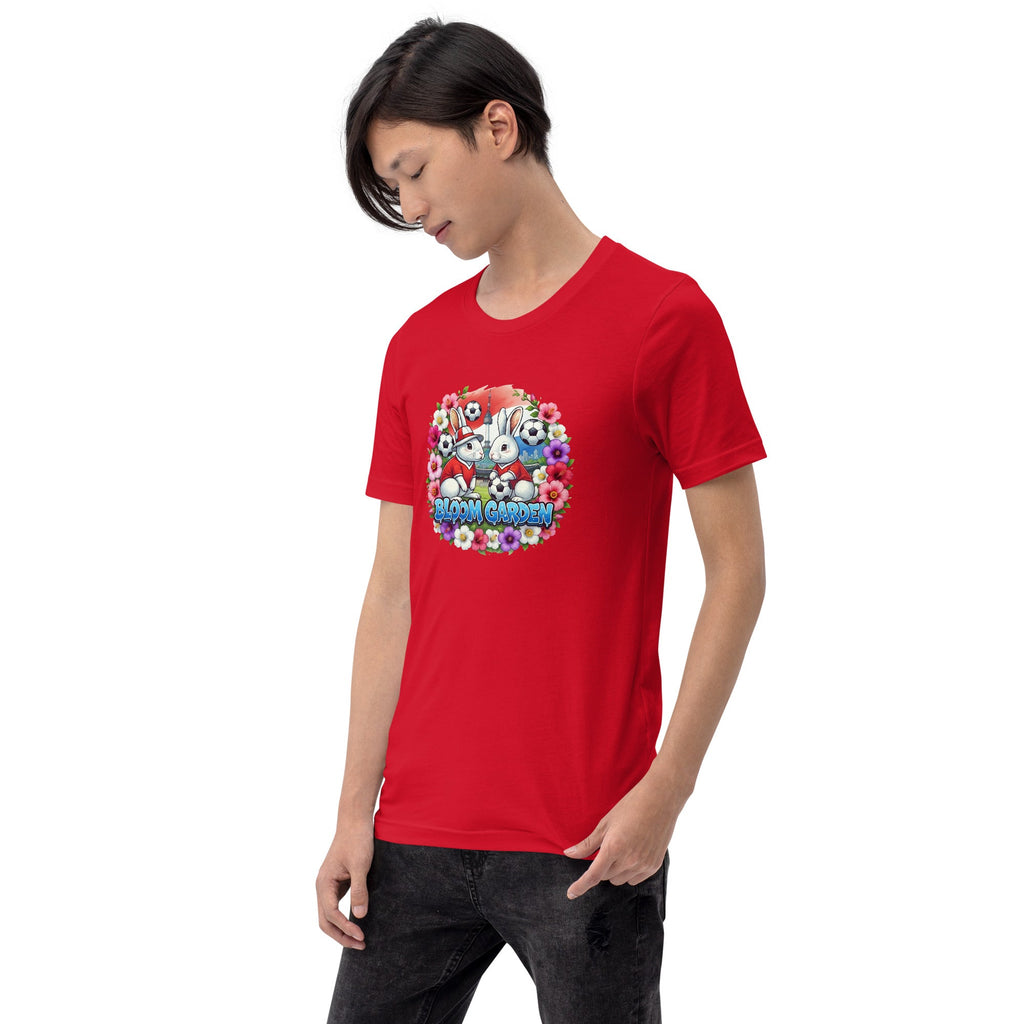 Bloom Garden "Goal & Garden" Korea Rabbit Tee | Korea Soccer Fan | Canada Mexico USA 2026 | Unisex - BLOOM GARDEN