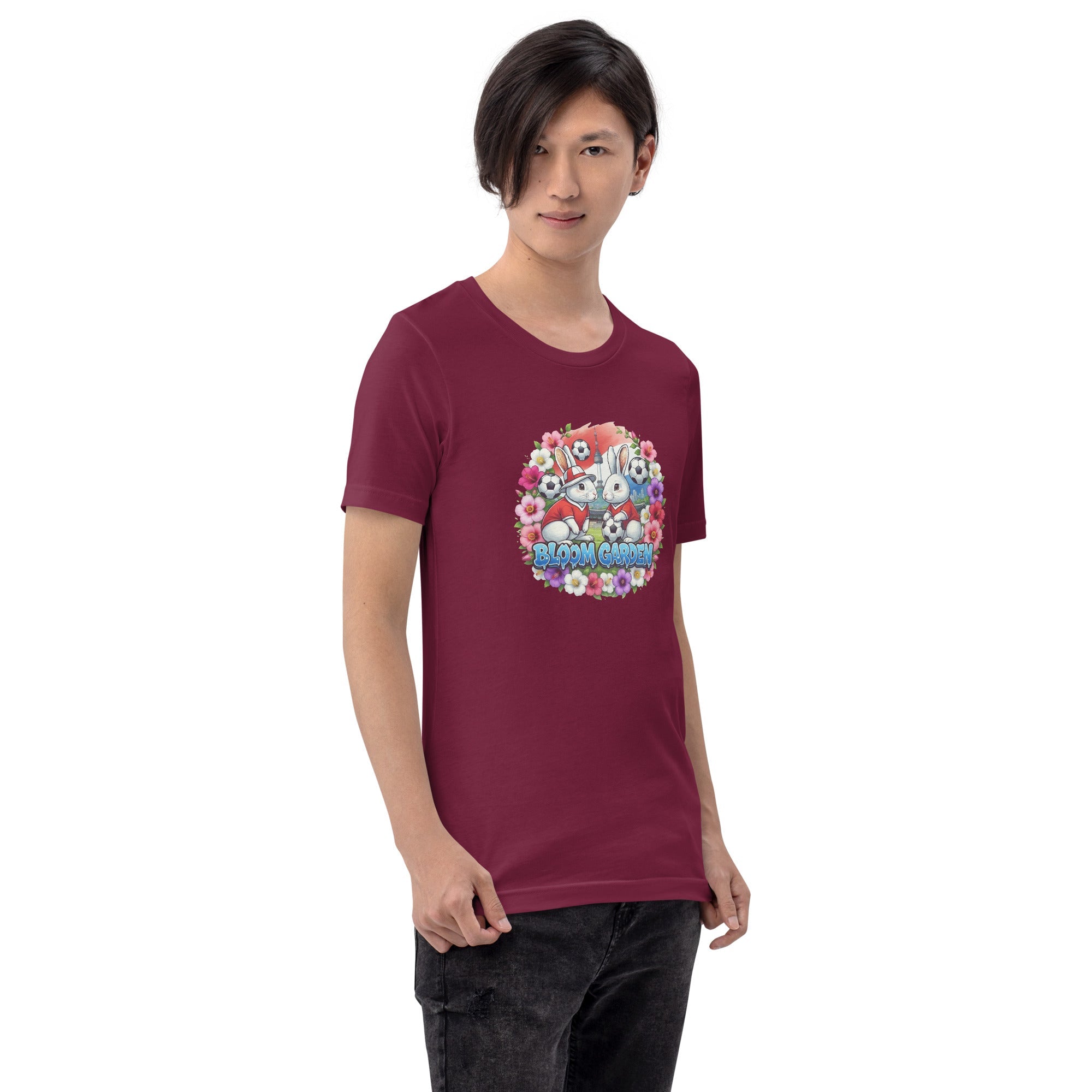 Bloom Garden "Goal & Garden" Korea Rabbit Tee | Korea Soccer Fan | Canada Mexico USA 2026 | Unisex - BLOOM GARDEN