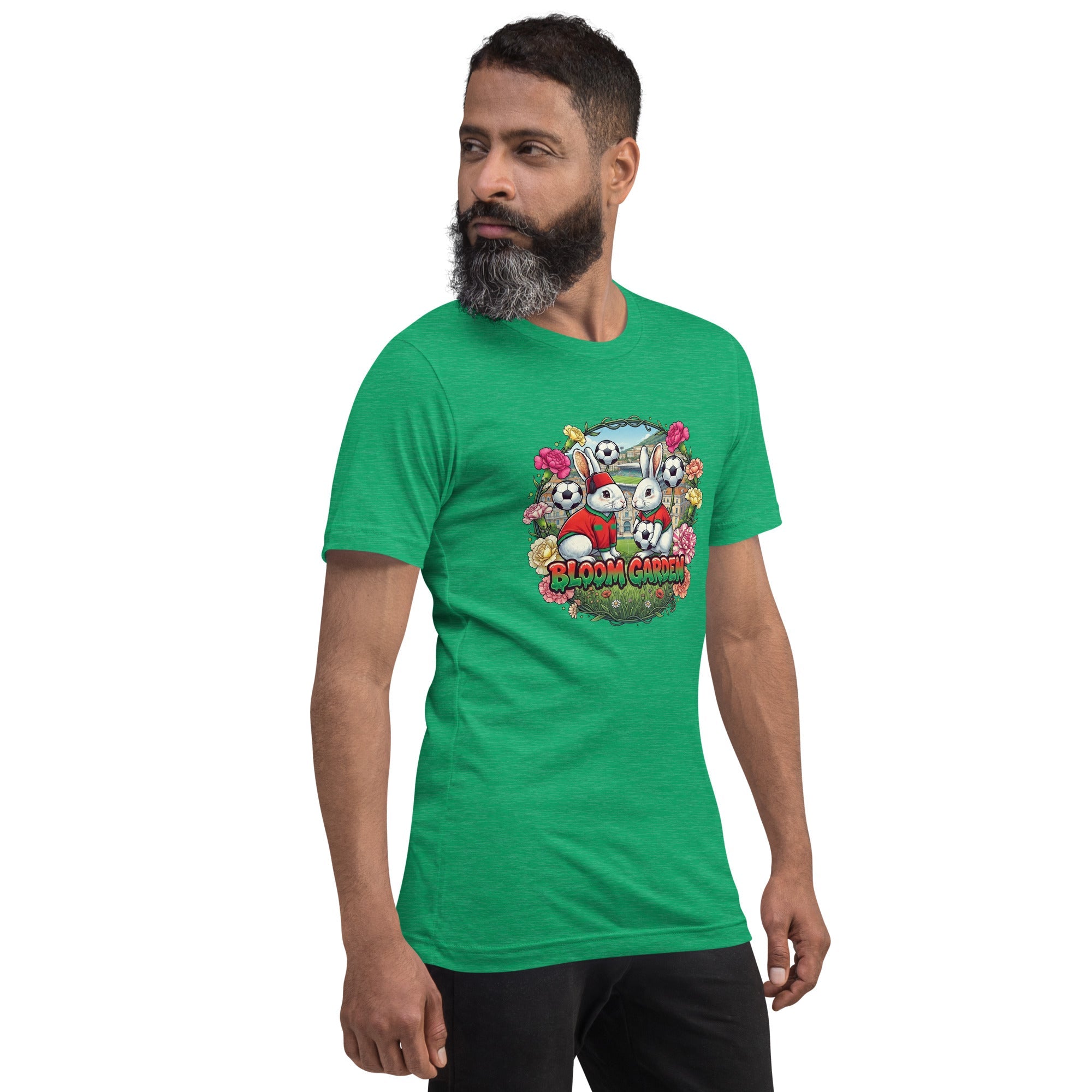 Bloom Garden "Goal & Garden" Morocco Rabbit Tee | Morocco Soccer Fan | Canada Mexico USA 2026 | Unisex - BLOOM GARDEN