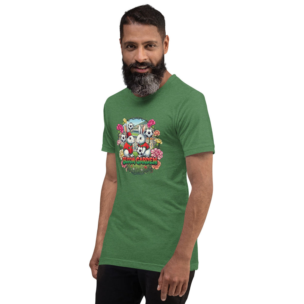 Bloom Garden "Goal & Garden" Morocco Rabbit Tee | Morocco Soccer Fan | Canada Mexico USA 2026 | Unisex - BLOOM GARDEN