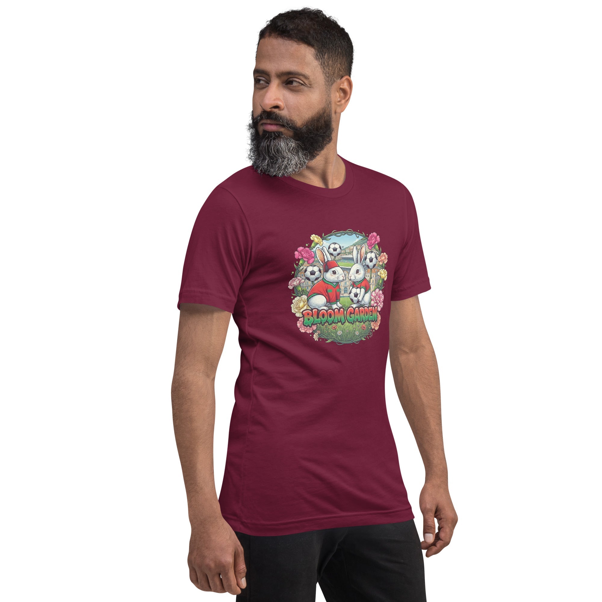 Bloom Garden "Goal & Garden" Morocco Rabbit Tee | Morocco Soccer Fan | Canada Mexico USA 2026 | Unisex - BLOOM GARDEN