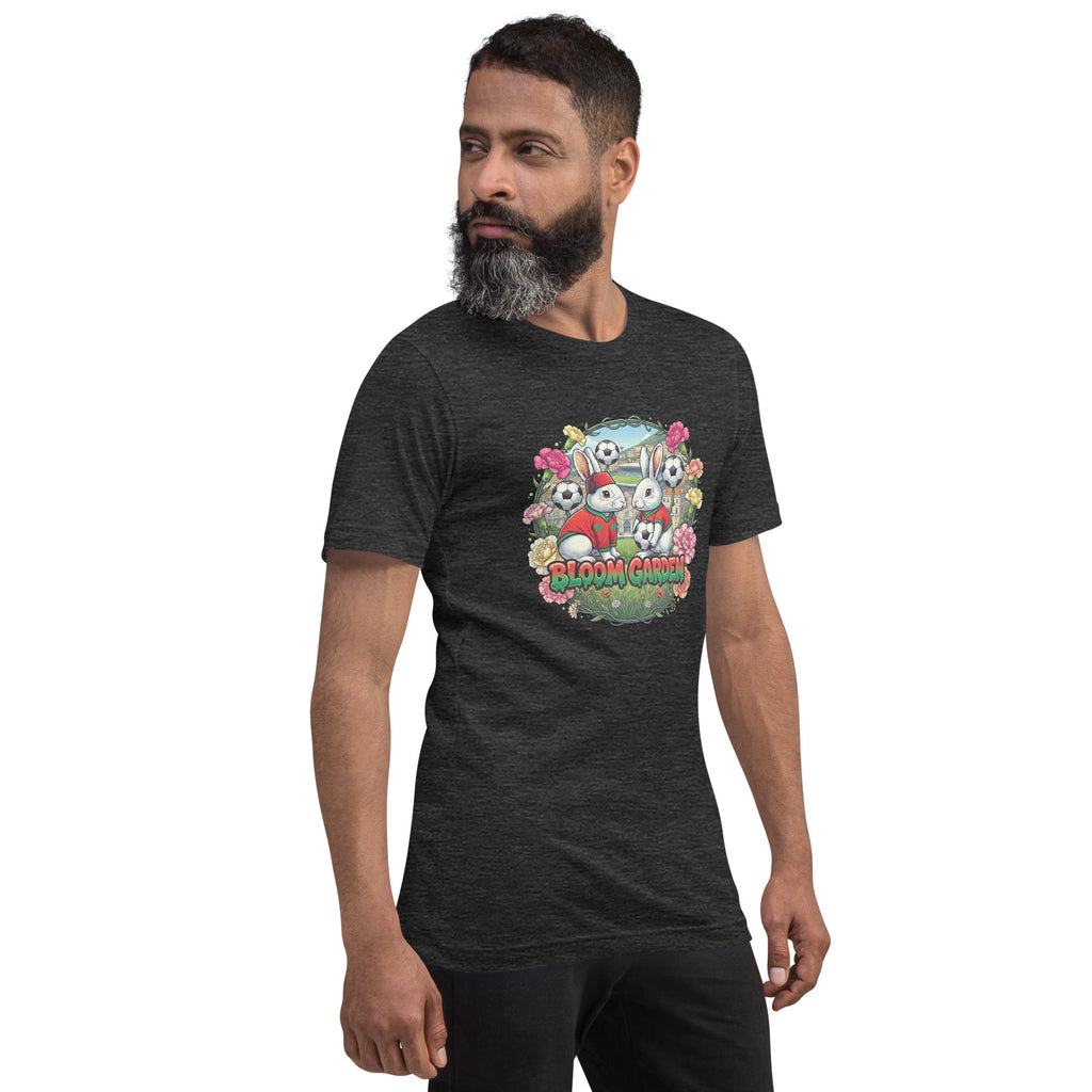Bloom Garden "Goal & Garden" Morocco Rabbit Tee | Morocco Soccer Fan | Canada Mexico USA 2026 | Unisex - BLOOM GARDEN