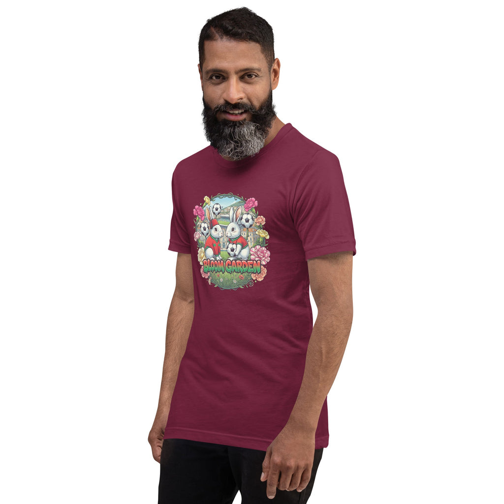 Bloom Garden "Goal & Garden" Morocco Rabbit Tee | Morocco Soccer Fan | Canada Mexico USA 2026 | Unisex - BLOOM GARDEN