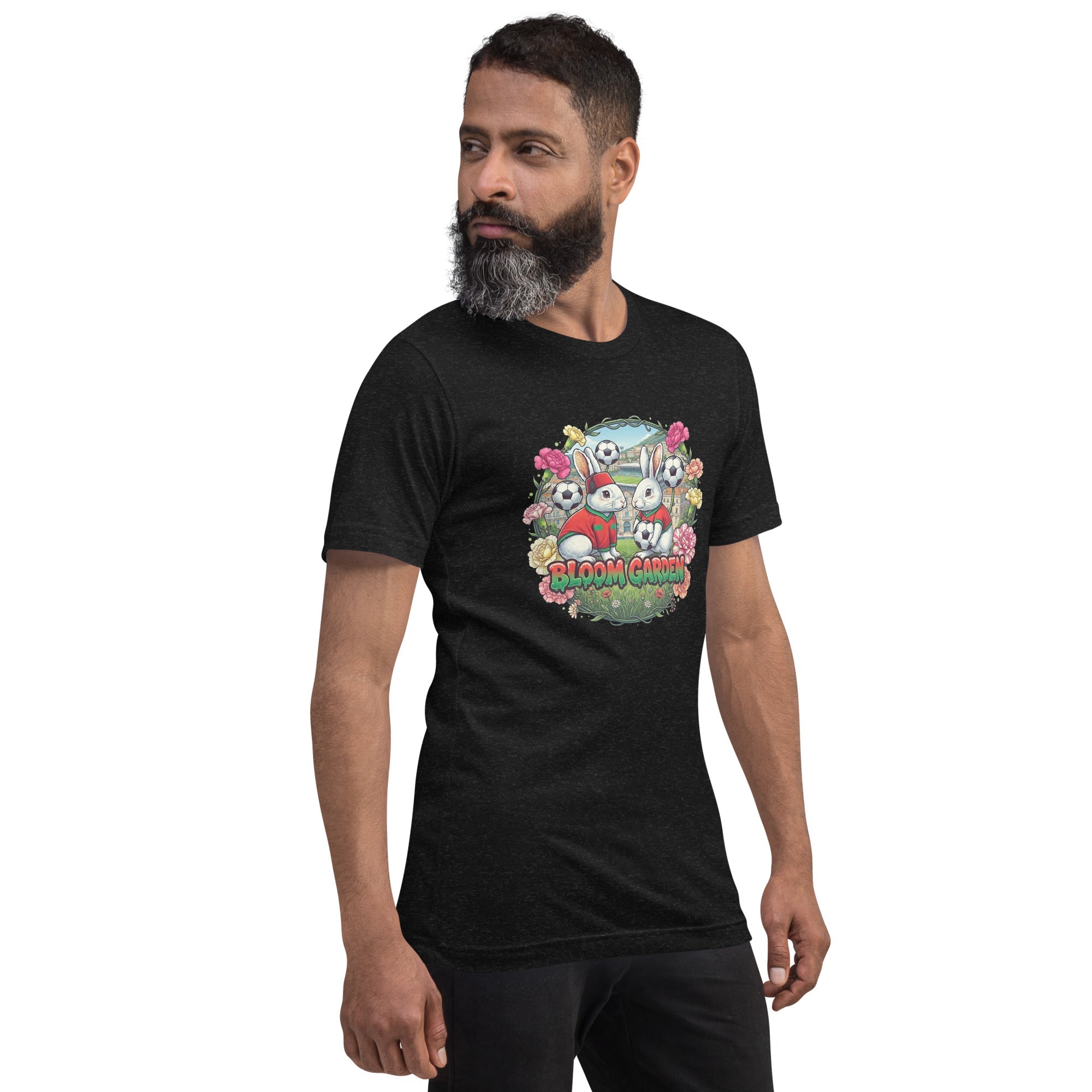 Bloom Garden "Goal & Garden" Morocco Rabbit Tee | Morocco Soccer Fan | Canada Mexico USA 2026 | Unisex - BLOOM GARDEN