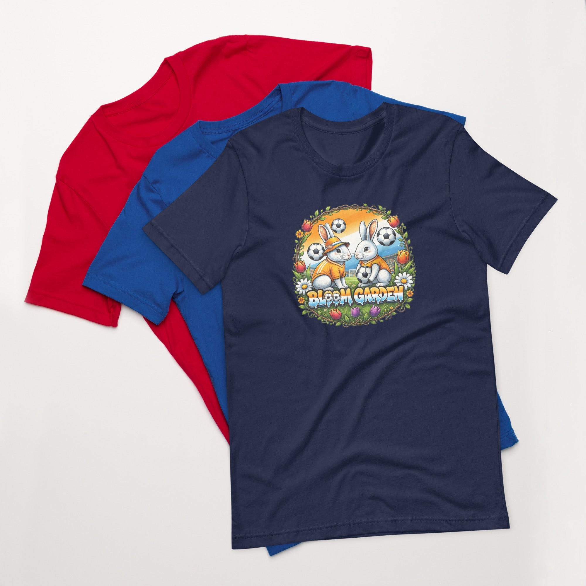Bloom Garden "Goal & Garden" Netherlands Rabbit Tee | Netherlands Soccer Fan | Canada Mexico USA 2026 | Unisex - BLOOM GARDEN