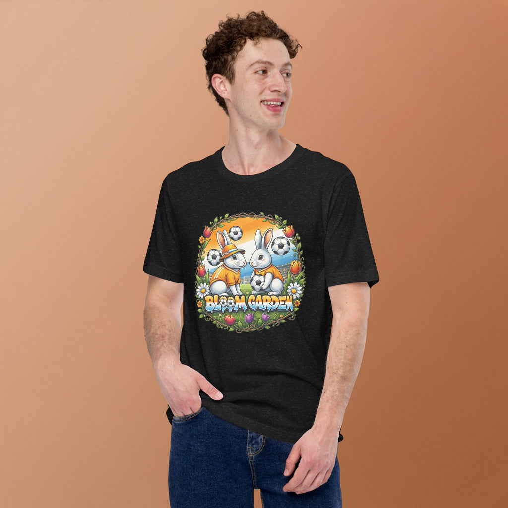 Bloom Garden "Goal & Garden" Netherlands Rabbit Tee | Netherlands Soccer Fan | Canada Mexico USA 2026 | Unisex - BLOOM GARDEN