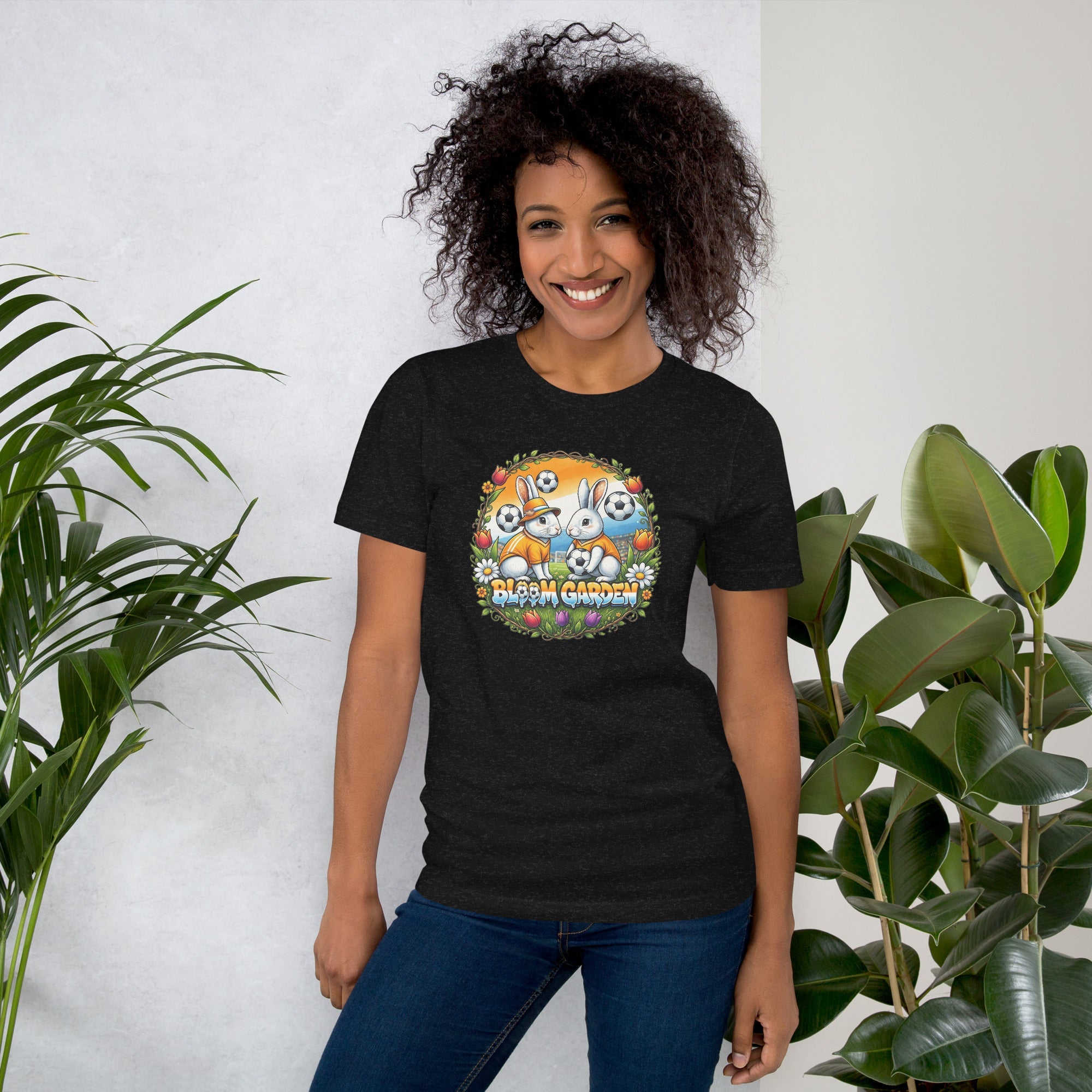 Bloom Garden "Goal & Garden" Netherlands Rabbit Tee | Netherlands Soccer Fan | Canada Mexico USA 2026 | Unisex - BLOOM GARDEN