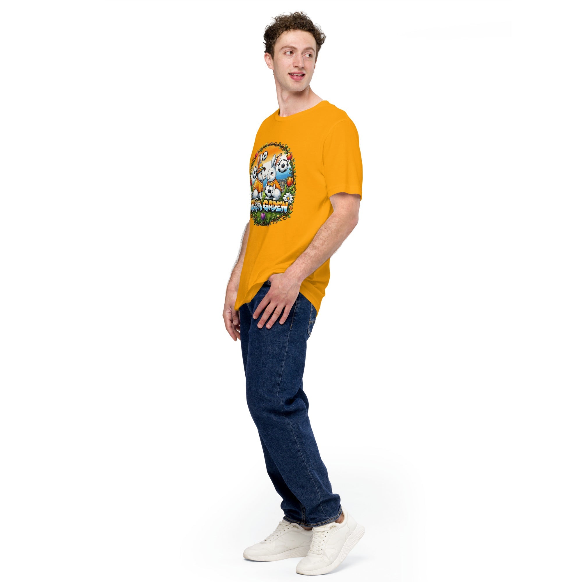 Bloom Garden "Goal & Garden" Netherlands Rabbit Tee | Netherlands Soccer Fan | Canada Mexico USA 2026 | Unisex - BLOOM GARDEN