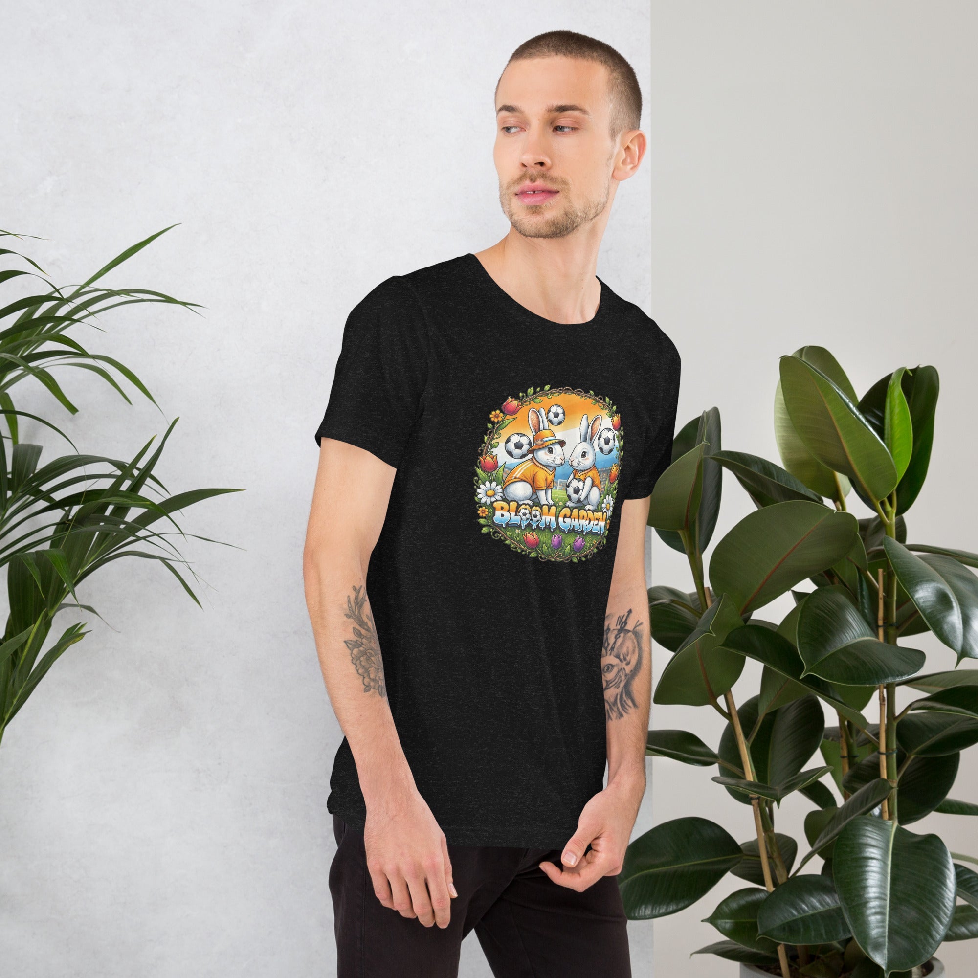 Bloom Garden "Goal & Garden" Netherlands Rabbit Tee | Netherlands Soccer Fan | Canada Mexico USA 2026 | Unisex - BLOOM GARDEN