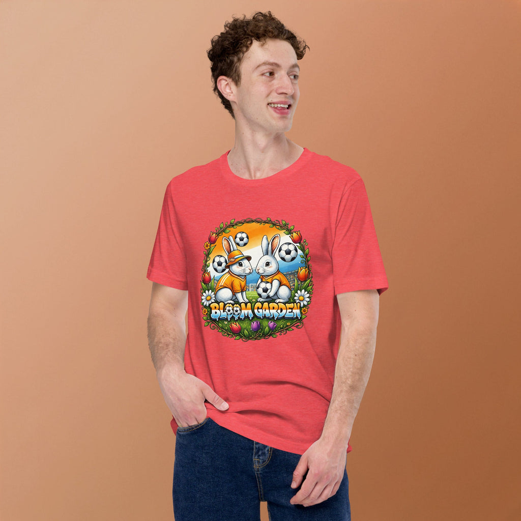Bloom Garden "Goal & Garden" Netherlands Rabbit Tee | Netherlands Soccer Fan | Canada Mexico USA 2026 | Unisex - BLOOM GARDEN