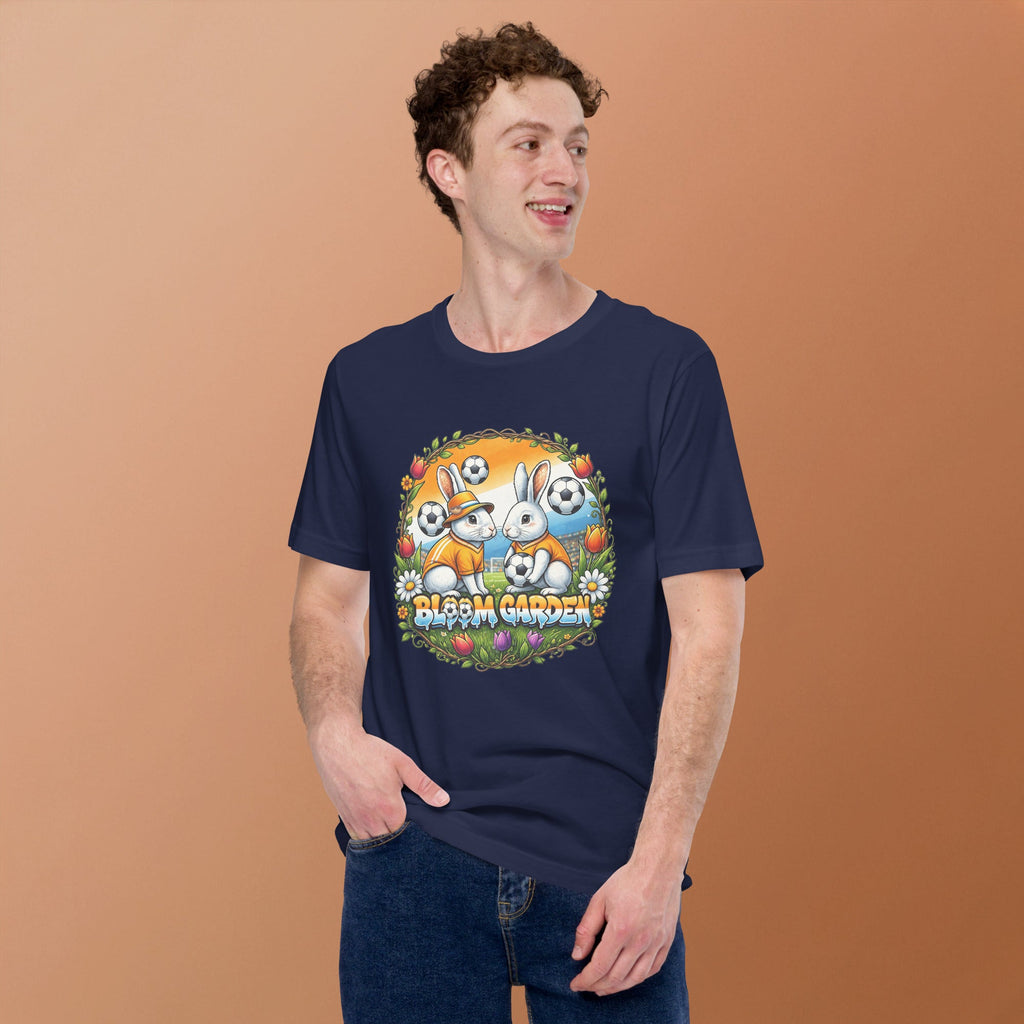 Bloom Garden "Goal & Garden" Netherlands Rabbit Tee | Netherlands Soccer Fan | Canada Mexico USA 2026 | Unisex - BLOOM GARDEN