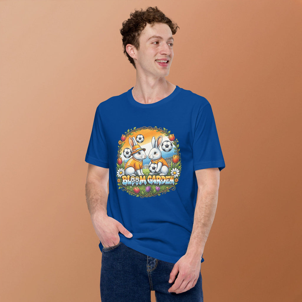 Bloom Garden "Goal & Garden" Netherlands Rabbit Tee | Netherlands Soccer Fan | Canada Mexico USA 2026 | Unisex - BLOOM GARDEN