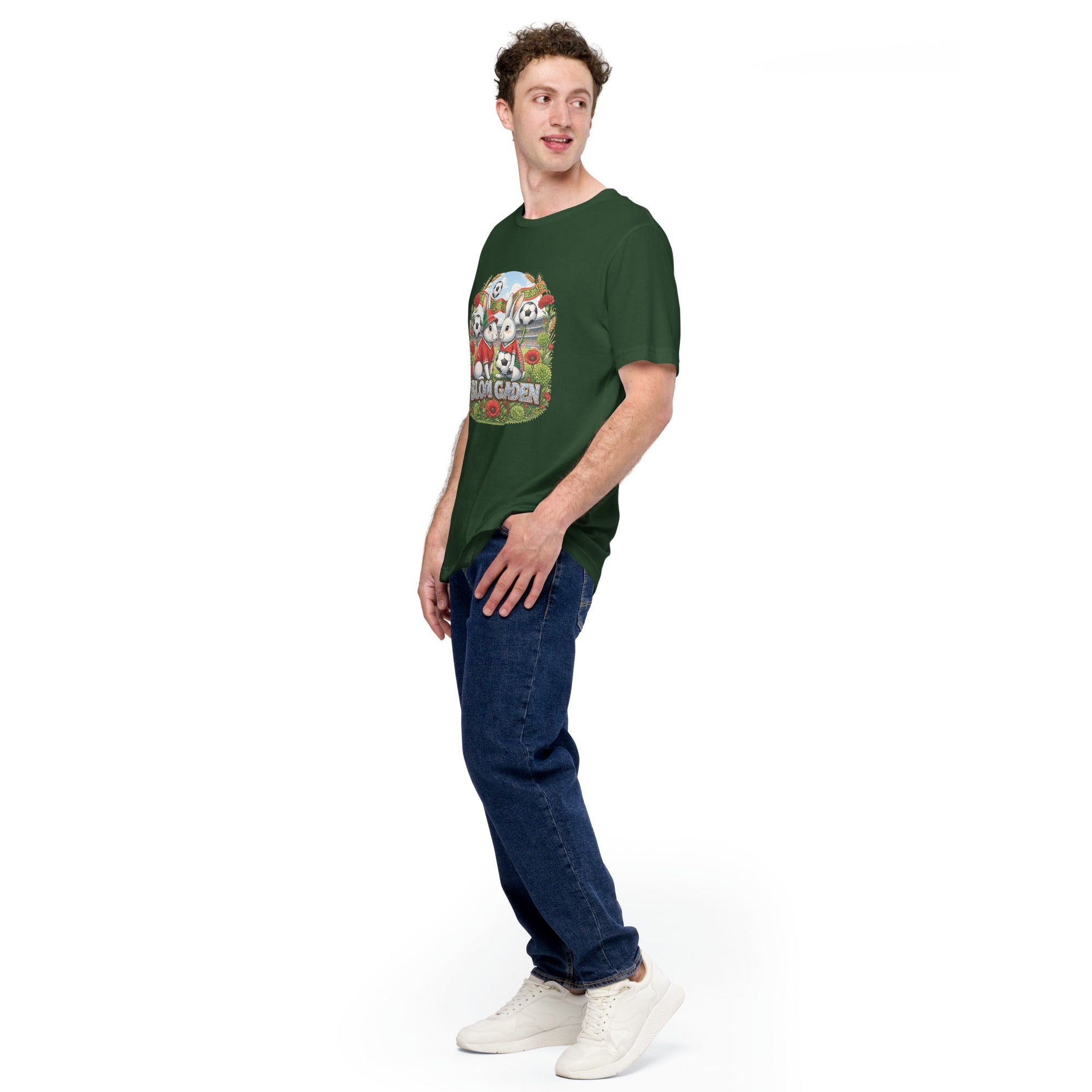 Bloom Garden "Goal & Garden" Portugal Rabbit Tee | Portugal Soccer Fan | Canada Mexico USA 2026 | Unisex - BLOOM GARDEN