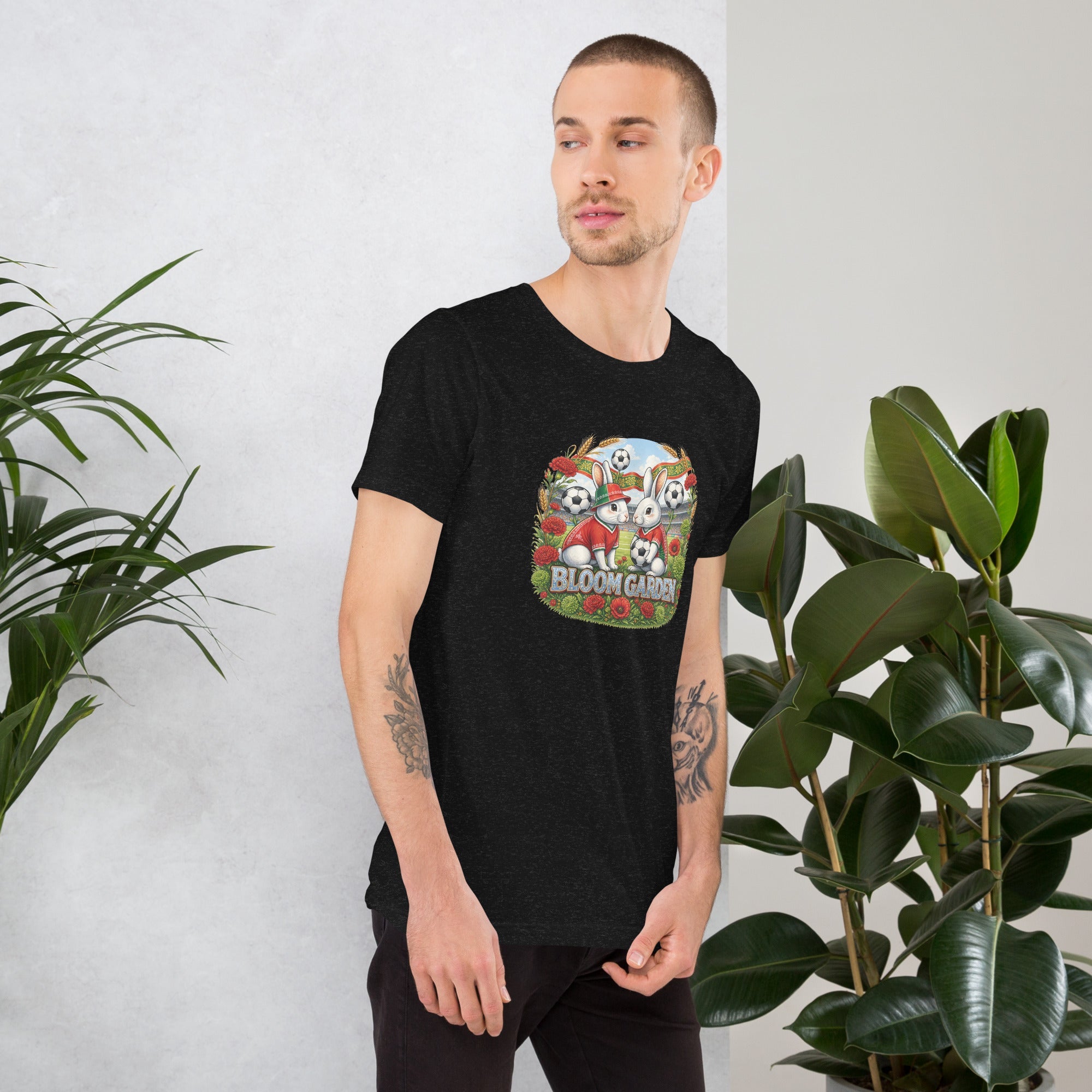 Bloom Garden "Goal & Garden" Portugal Rabbit Tee | Portugal Soccer Fan | Canada Mexico USA 2026 | Unisex - BLOOM GARDEN