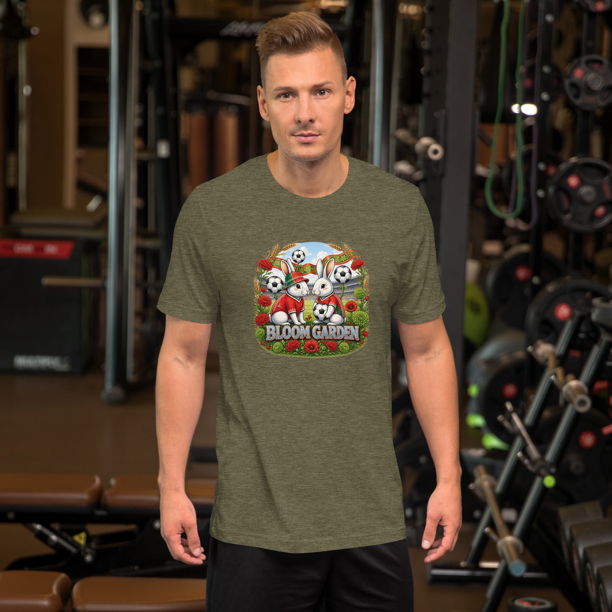 Bloom Garden "Goal & Garden" Portugal Rabbit Tee | Portugal Soccer Fan | Canada Mexico USA 2026 | Unisex - BLOOM GARDEN