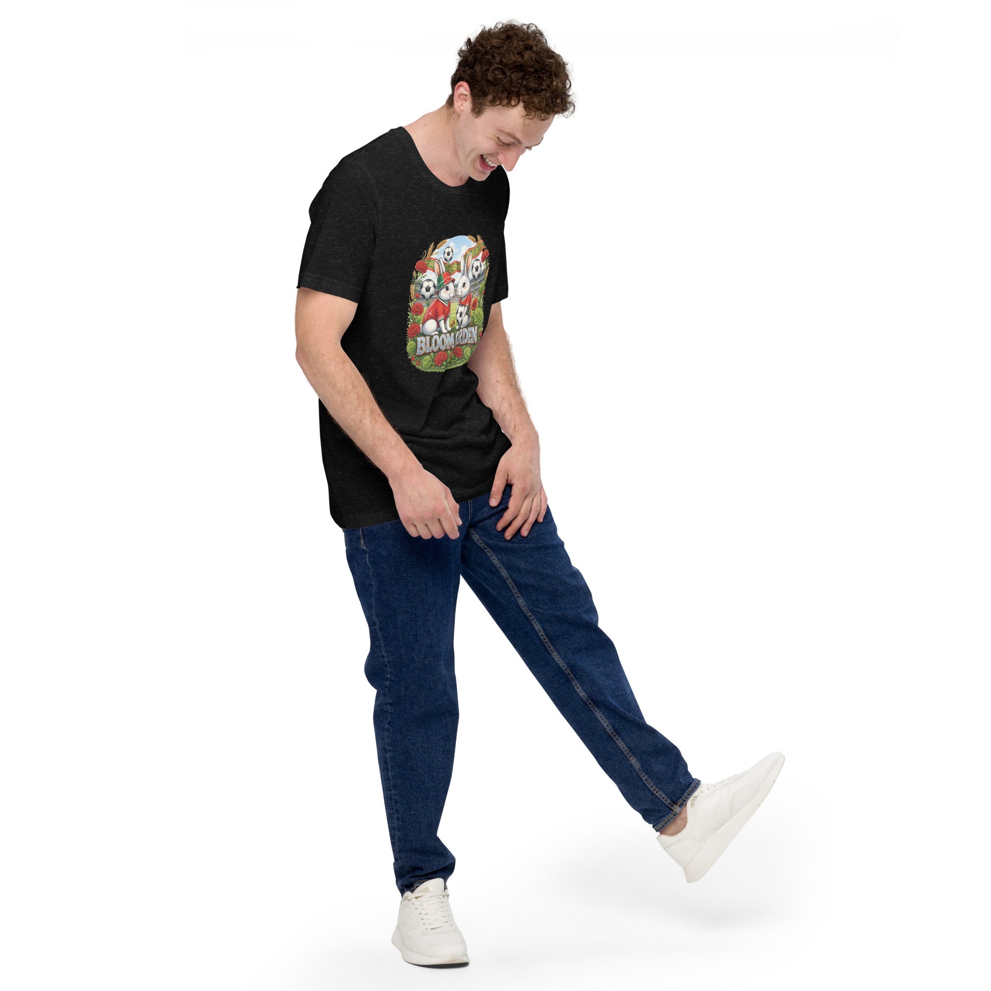 Bloom Garden "Goal & Garden" Portugal Rabbit Tee | Portugal Soccer Fan | Canada Mexico USA 2026 | Unisex - BLOOM GARDEN