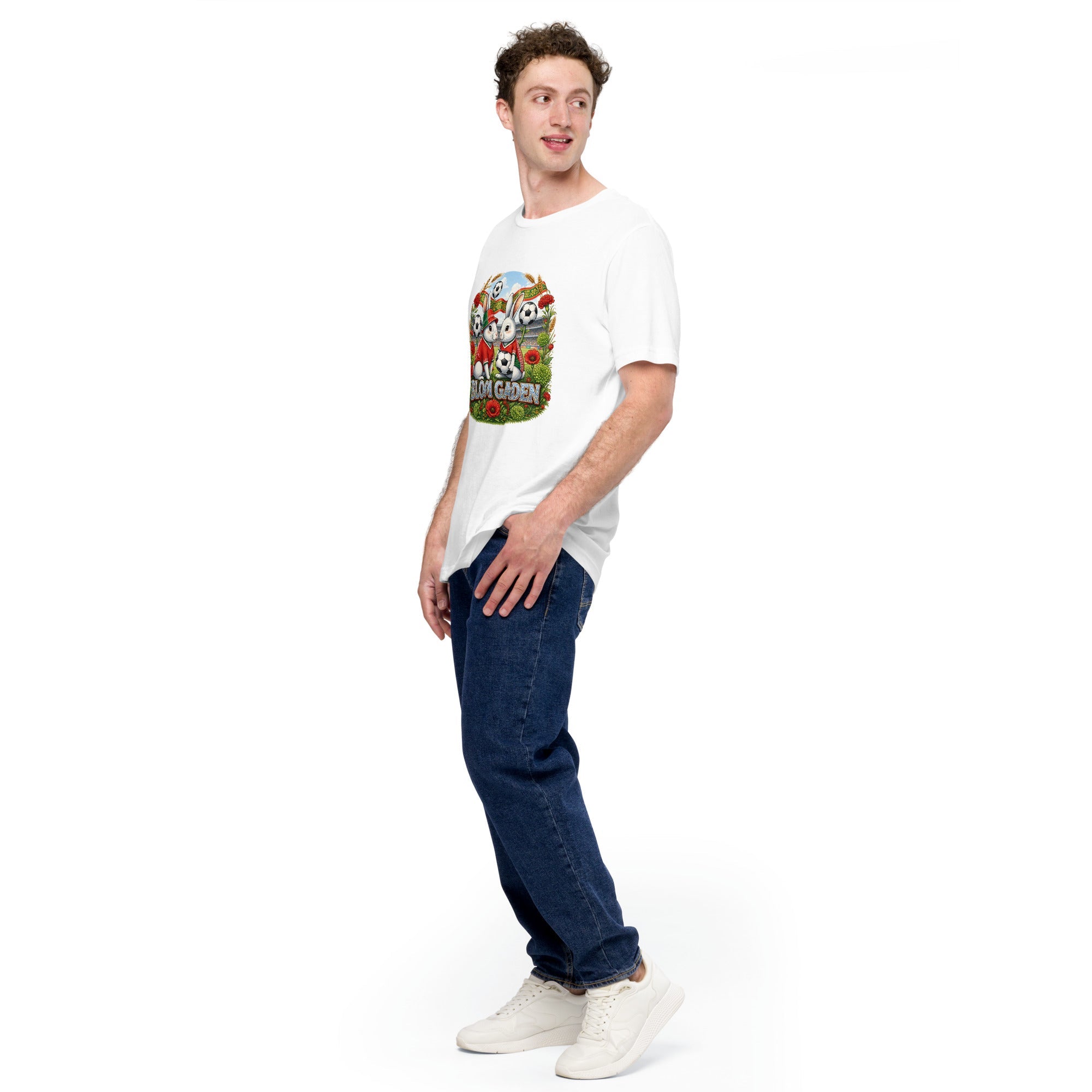 Bloom Garden "Goal & Garden" Portugal Rabbit Tee | Portugal Soccer Fan | Canada Mexico USA 2026 | Unisex - BLOOM GARDEN
