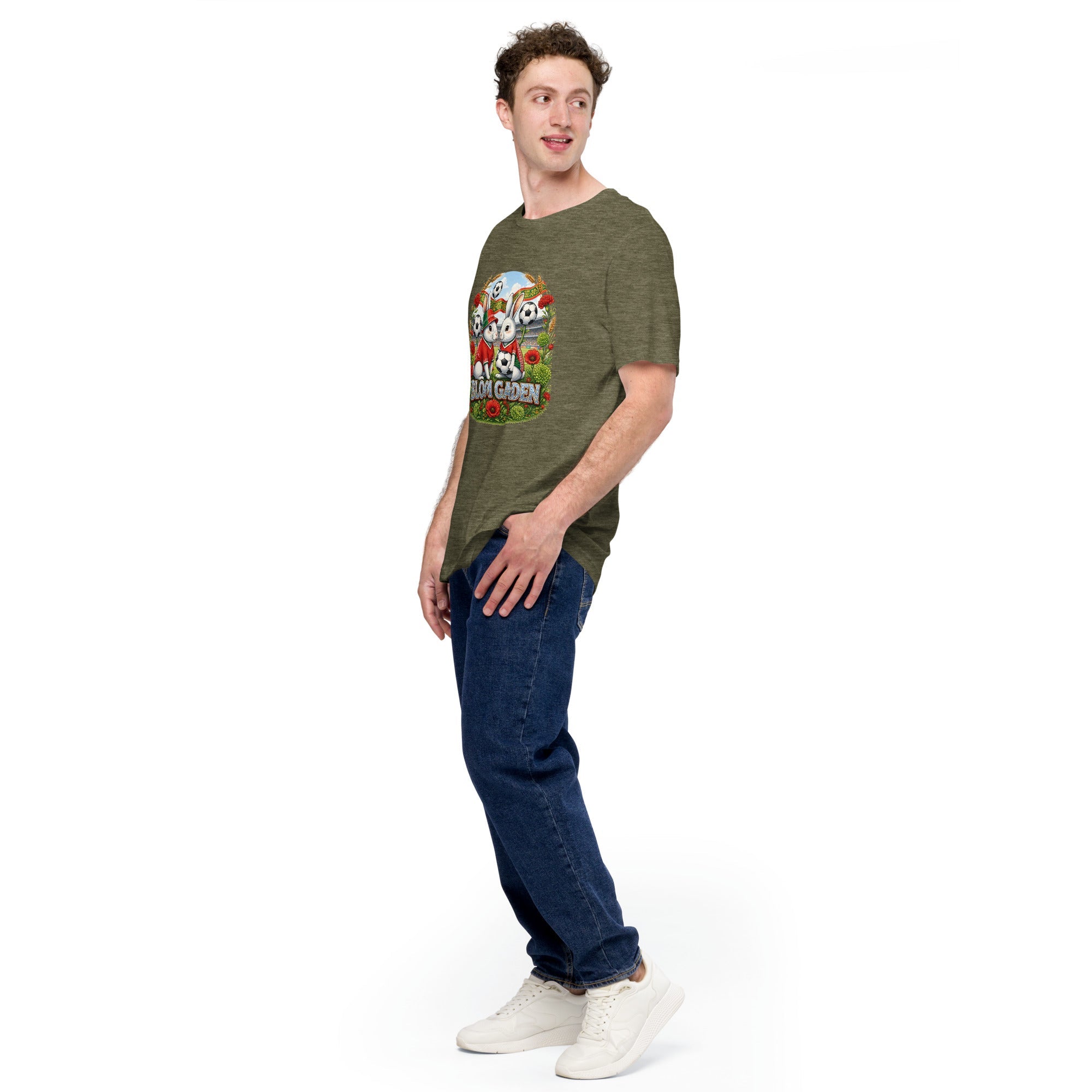 Bloom Garden "Goal & Garden" Portugal Rabbit Tee | Portugal Soccer Fan | Canada Mexico USA 2026 | Unisex - BLOOM GARDEN
