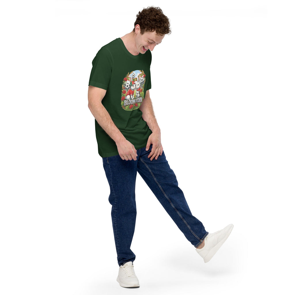 Bloom Garden "Goal & Garden" Portugal Rabbit Tee | Portugal Soccer Fan | Canada Mexico USA 2026 | Unisex - BLOOM GARDEN