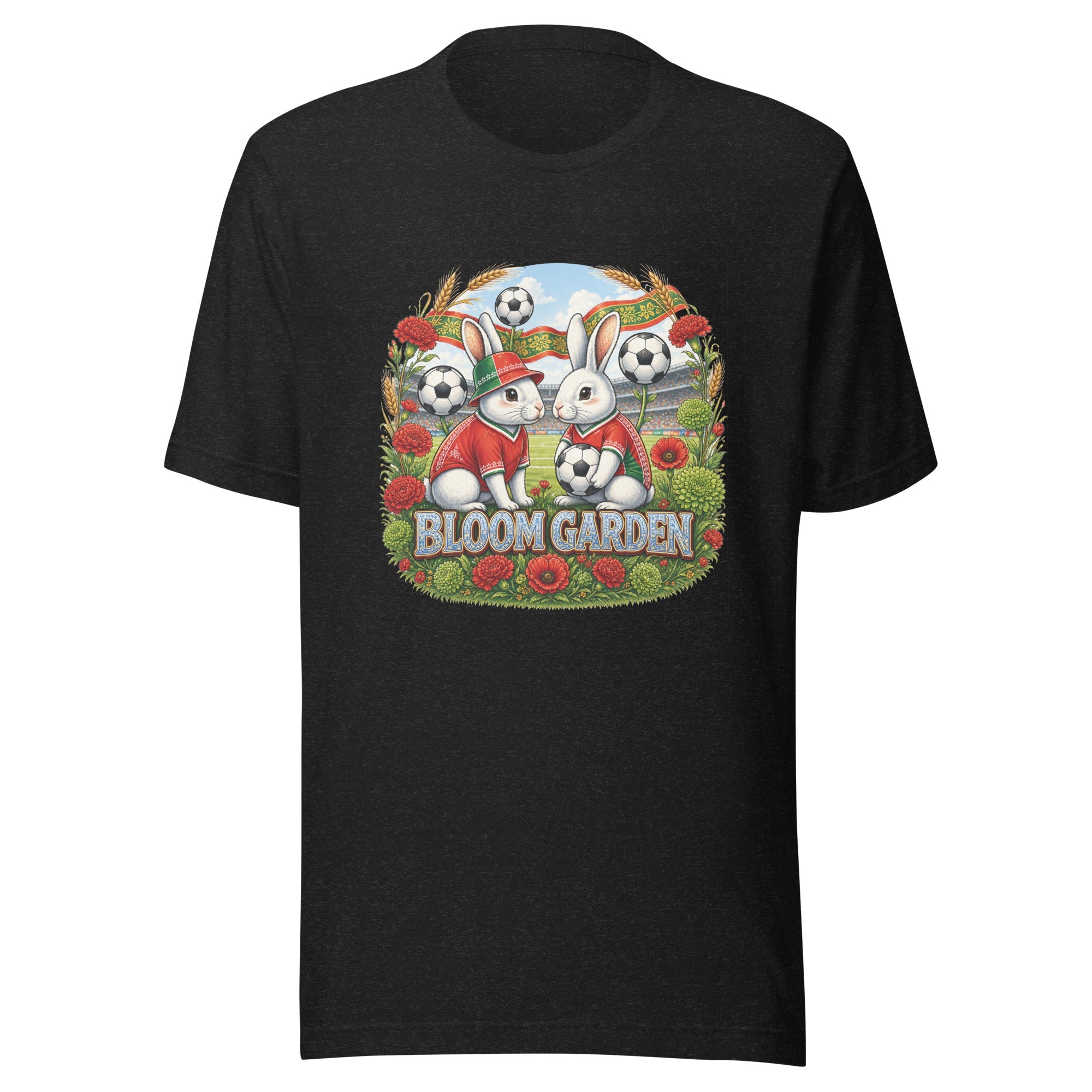 Bloom Garden "Goal & Garden" Portugal Rabbit Tee | Portugal Soccer Fan | Canada Mexico USA 2026 | Unisex - BLOOM GARDEN