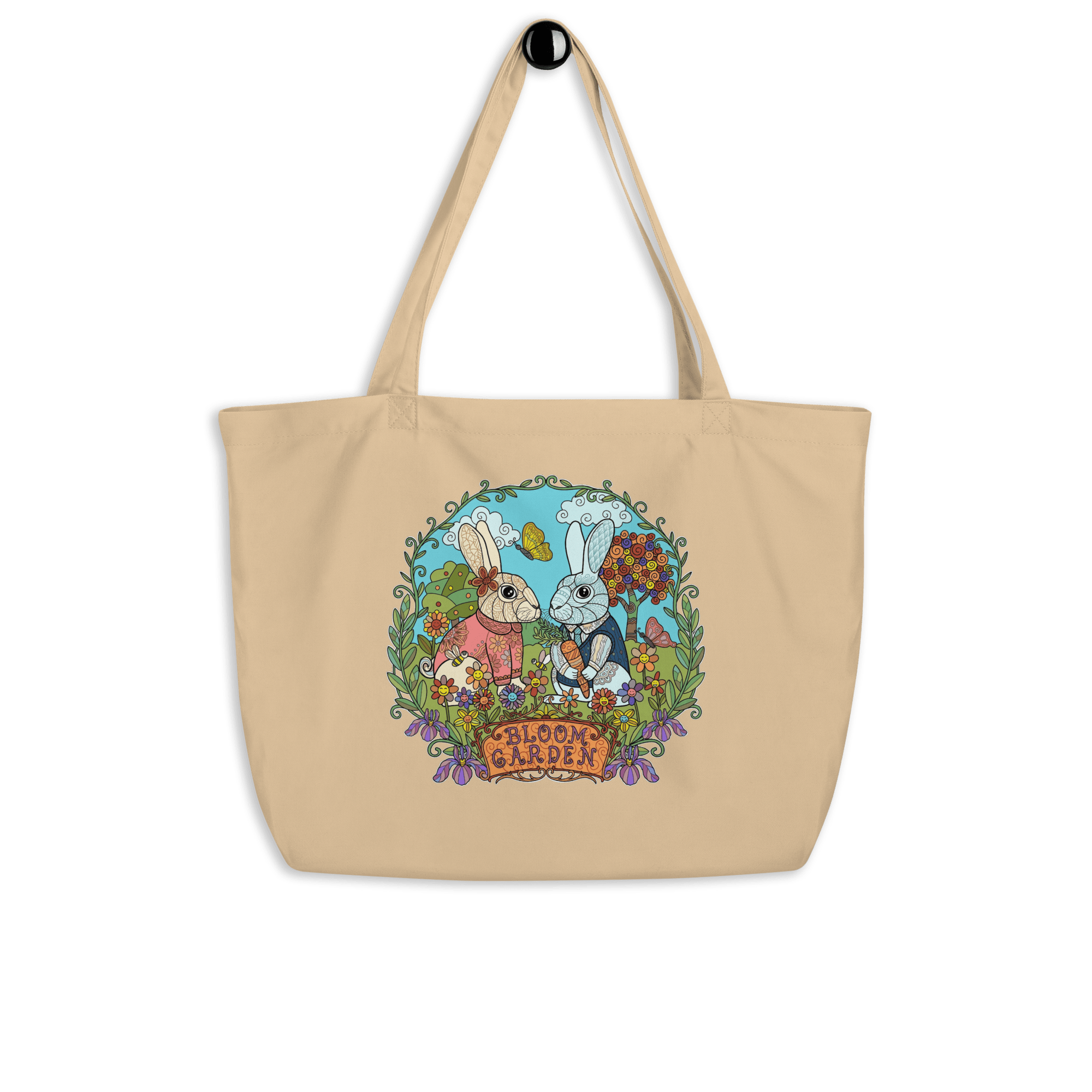 Bloom Garden Large Organic Tote Bag - BLOOM GARDEN