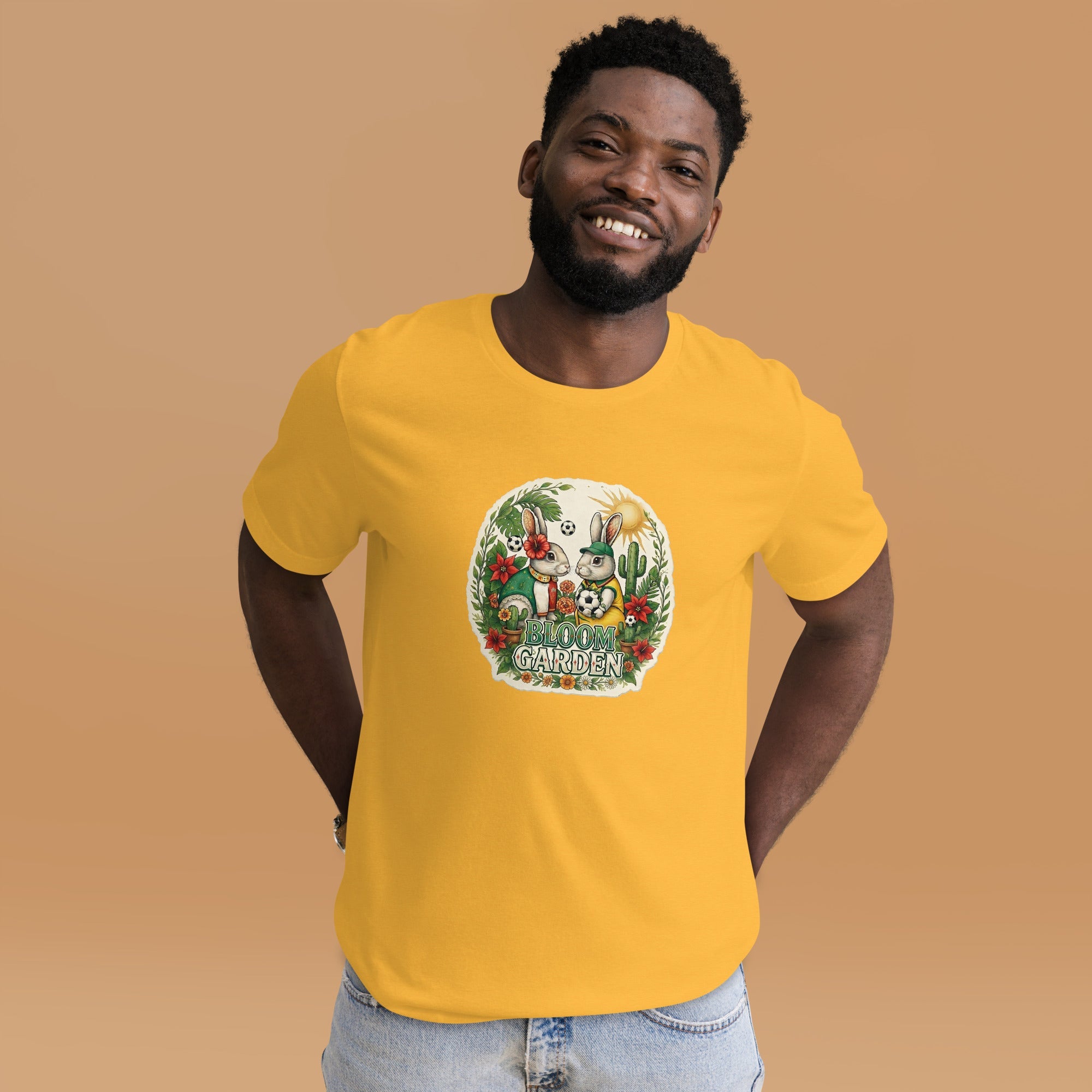 Bloom Garden Mexican Rabbit T-Shirt | Mexico Soccer Fan | Canada Mexico USA 2026 | Unisex - BLOOM GARDEN