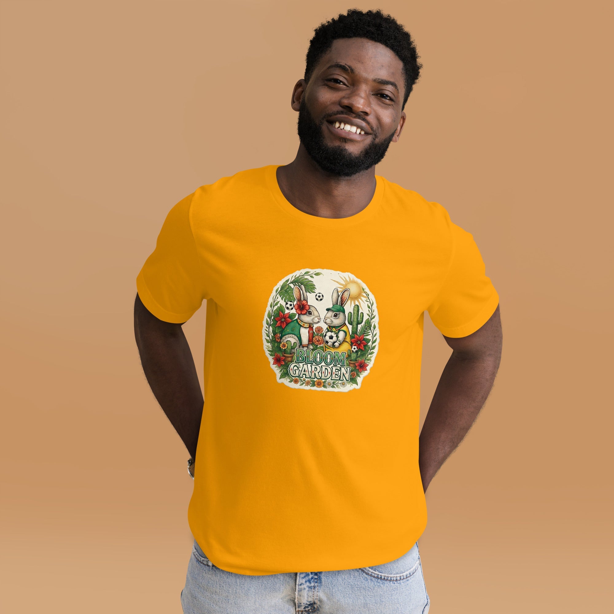 Bloom Garden Mexican Rabbit T-Shirt | Mexico Soccer Fan | Canada Mexico USA 2026 | Unisex - BLOOM GARDEN