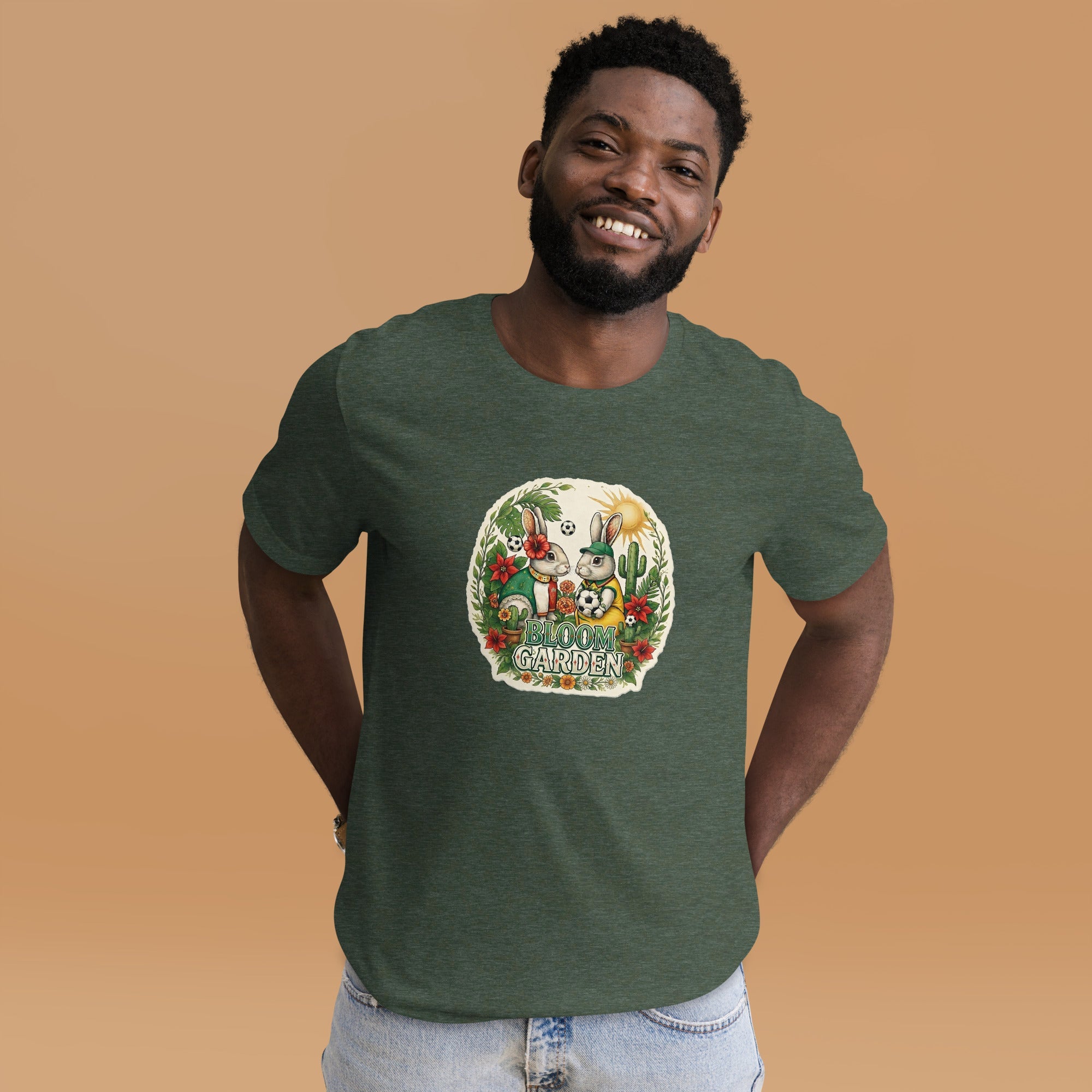 Bloom Garden Mexican Rabbit T-Shirt | Mexico Soccer Fan | Canada Mexico USA 2026 | Unisex - BLOOM GARDEN