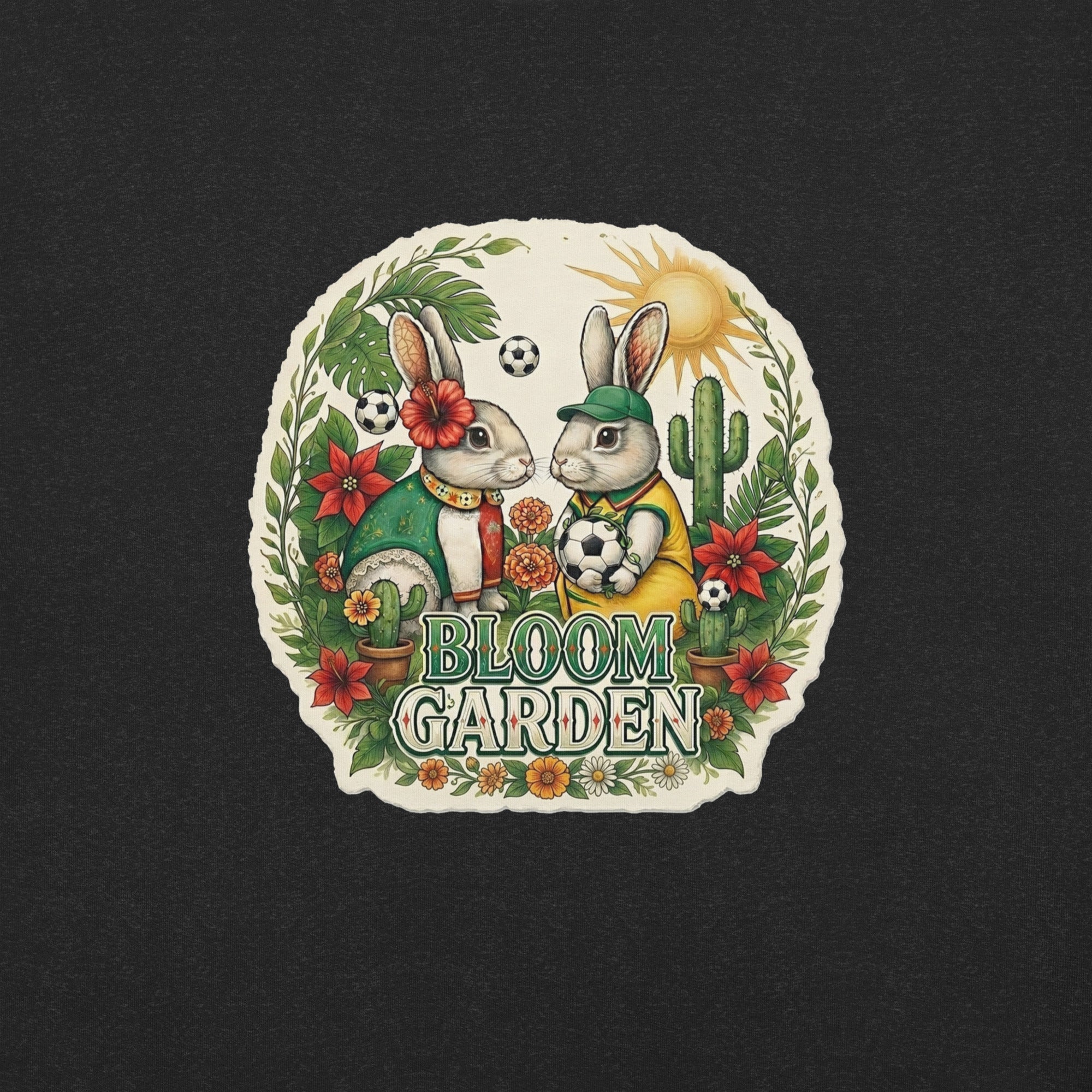 Bloom Garden Mexican Rabbit T-Shirt | Mexico Soccer Fan | Canada Mexico USA 2026 | Unisex - BLOOM GARDEN