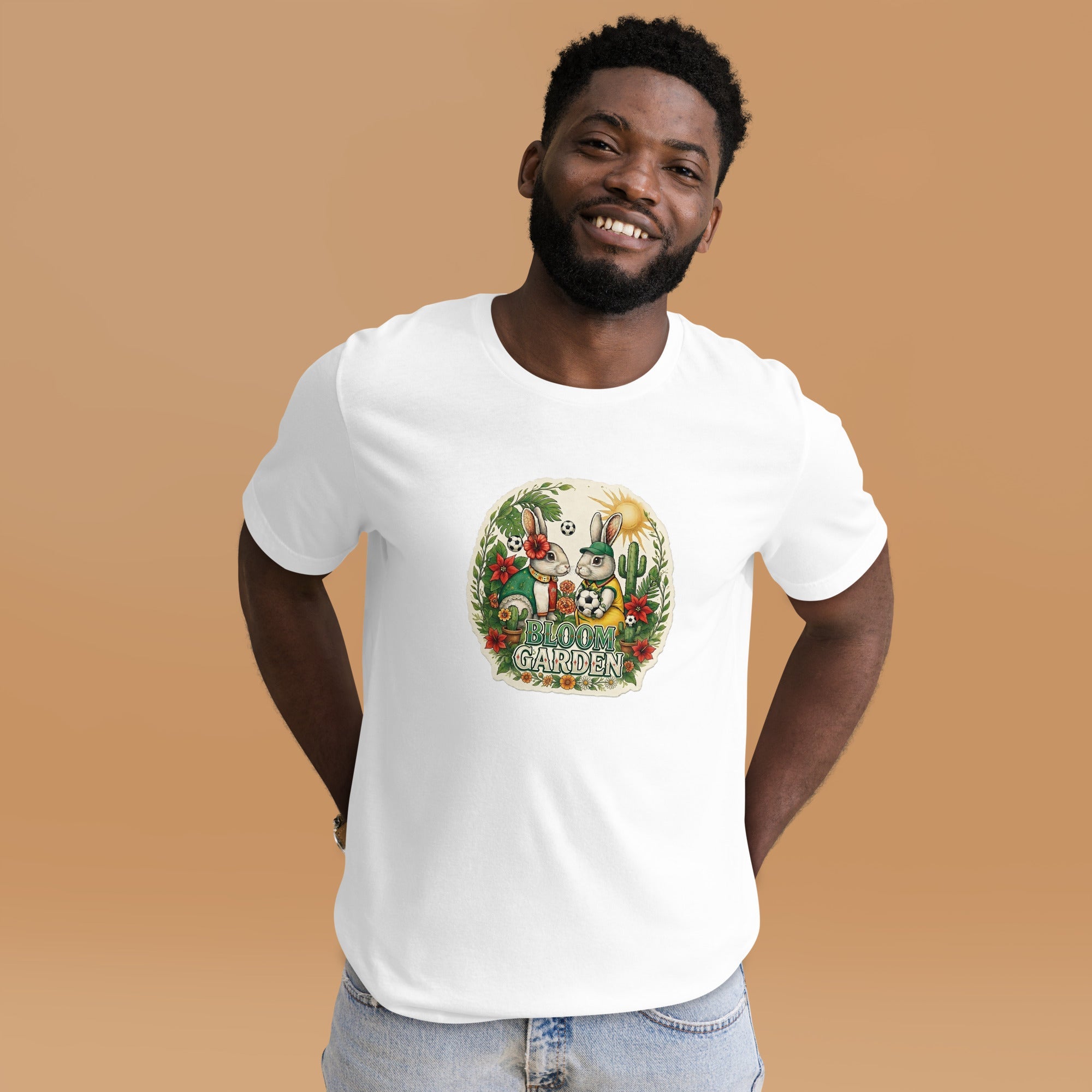 Bloom Garden Mexican Rabbit T-Shirt | Mexico Soccer Fan | Canada Mexico USA 2026 | Unisex - BLOOM GARDEN