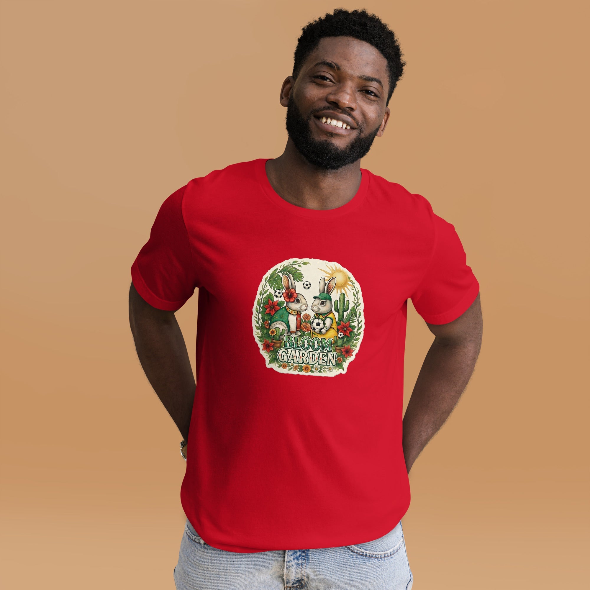 Bloom Garden Mexican Rabbit T-Shirt | Mexico Soccer Fan | Canada Mexico USA 2026 | Unisex - BLOOM GARDEN